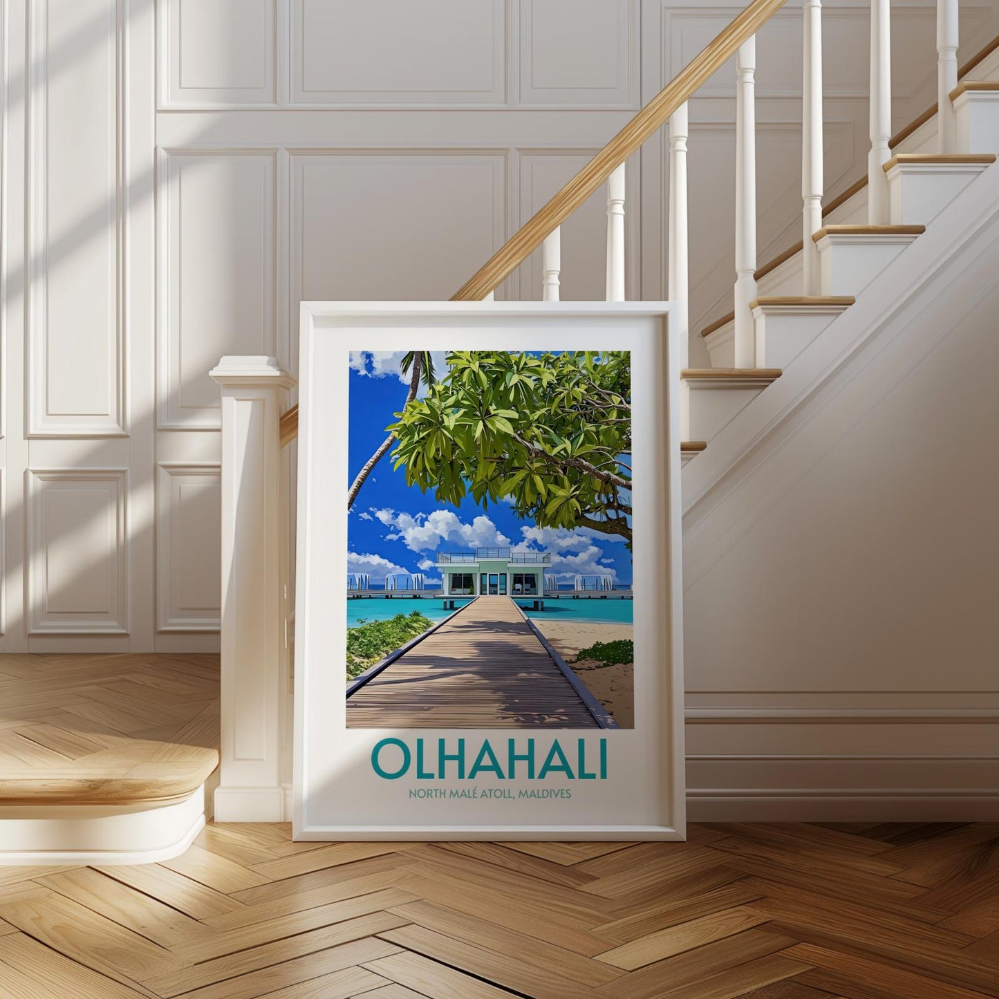 Olhahali Maldives Island Poster Print Wall Art