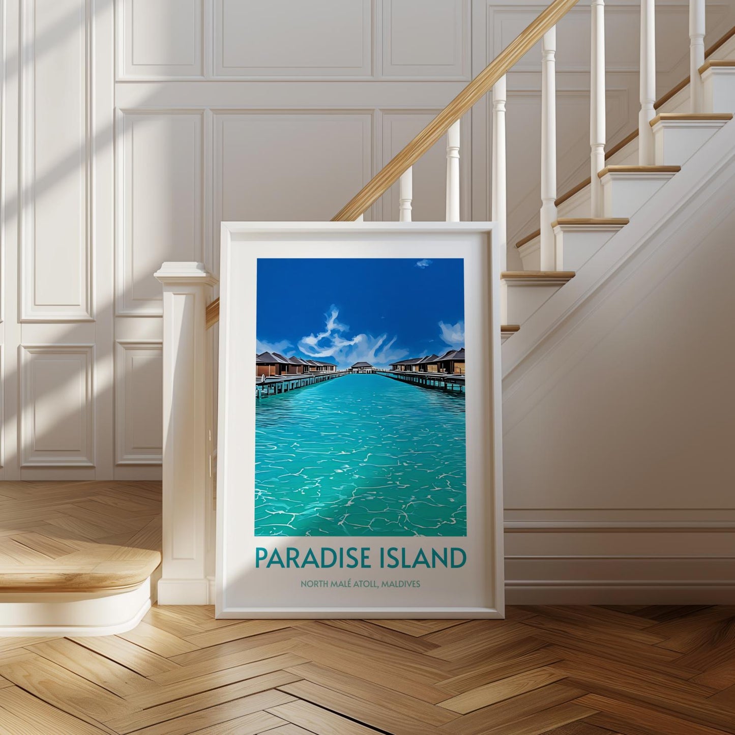 Paradise Island Maldives Island Poster Print Wall Art