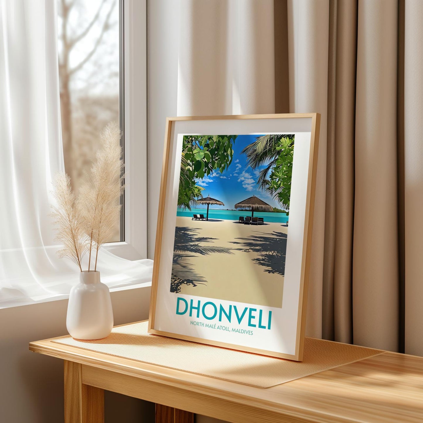 Dhonveli Maldives Island Poster Print Wall Art