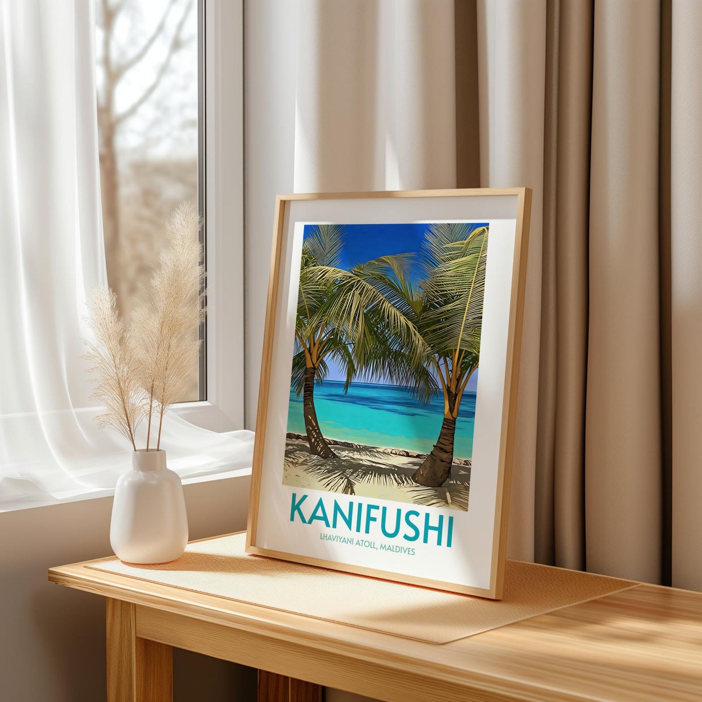 Kanifushi Maldives Island Poster Print Wall Art