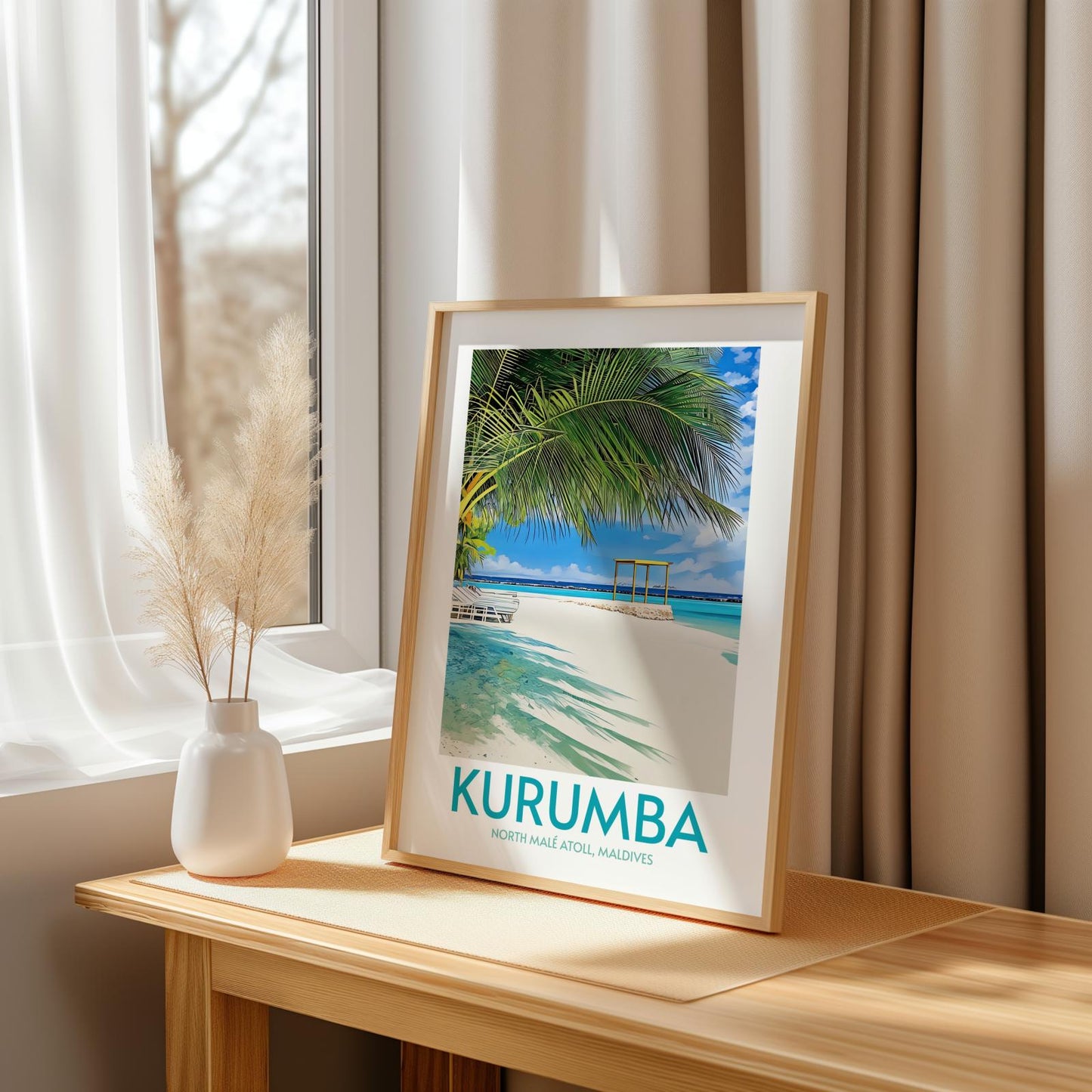 Kurumba Maldives Island Poster Print Wall Art