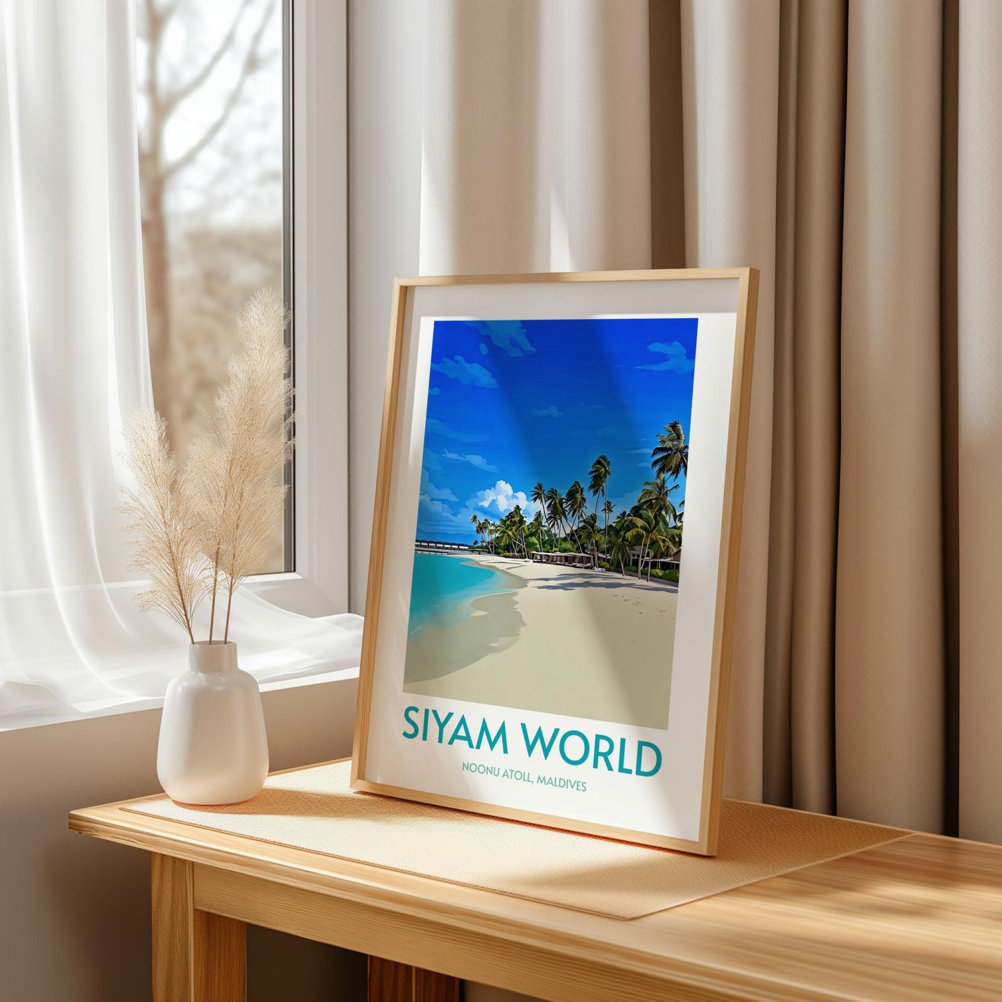 Siyam World Maldives Island Poster Print Wall Art