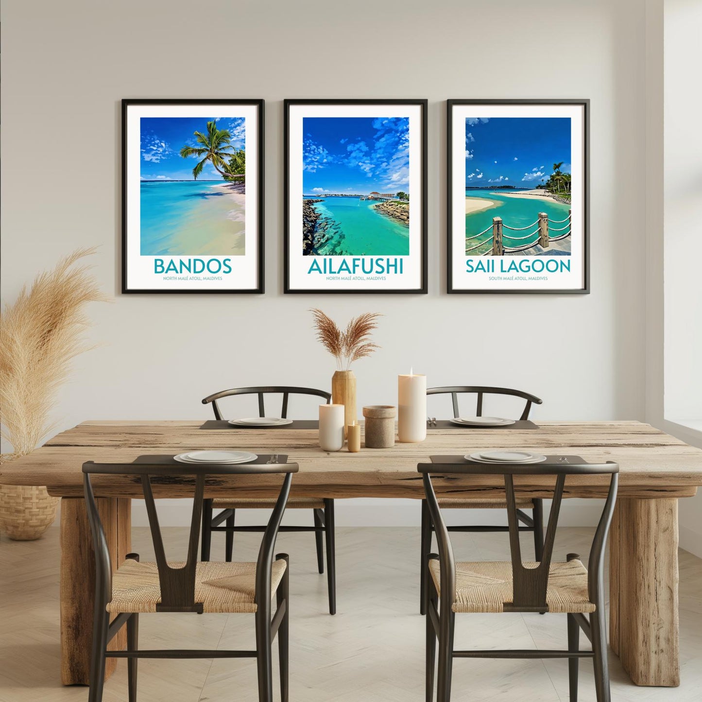 Ailafushi Maldives Island Poster Print Wall Art
