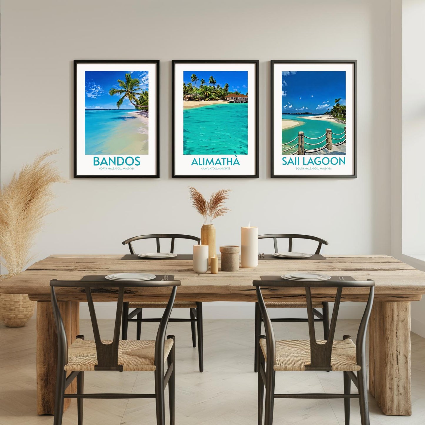 Alimatha Maldives Island Poster Print Wall Art