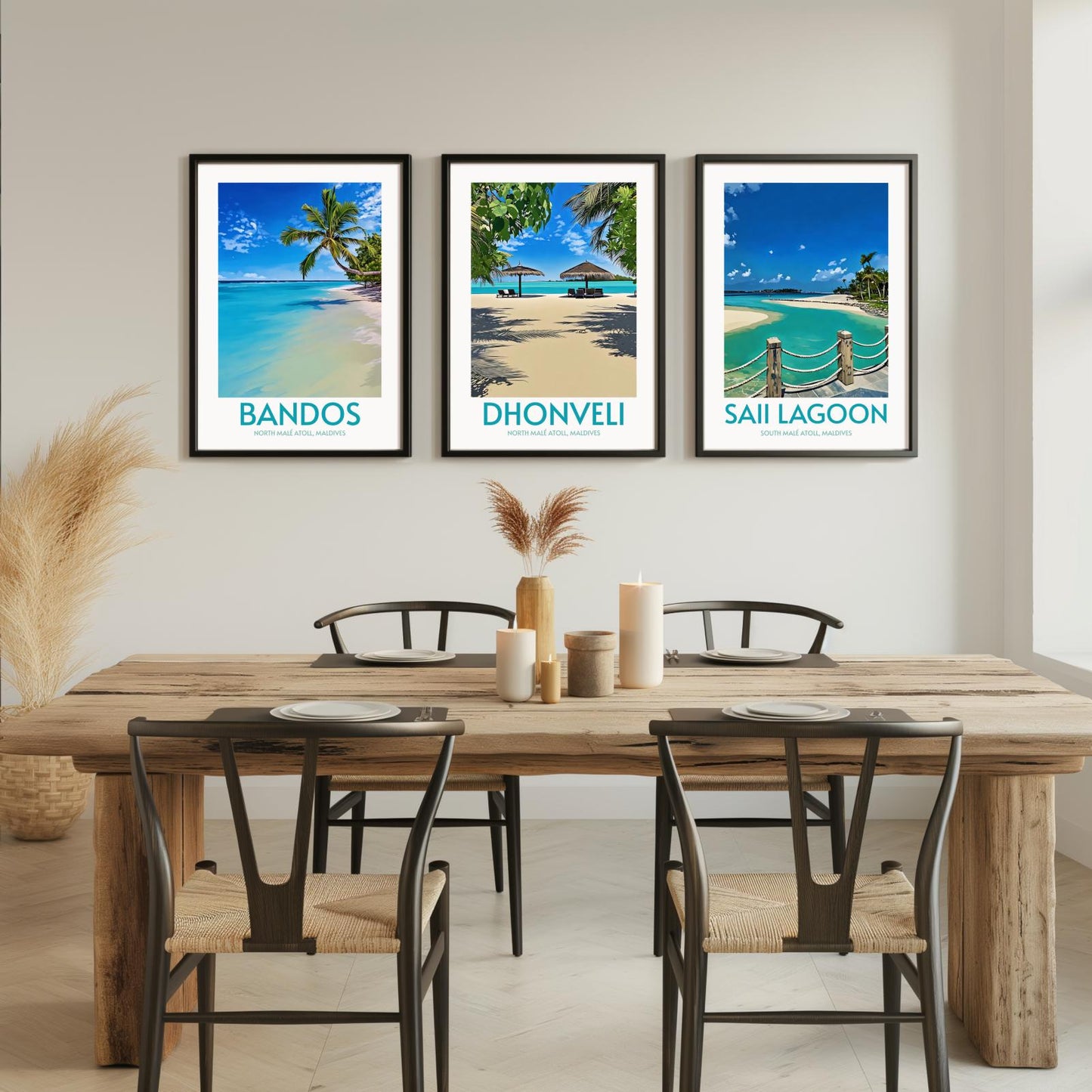 Dhonveli Maldives Island Poster Print Wall Art