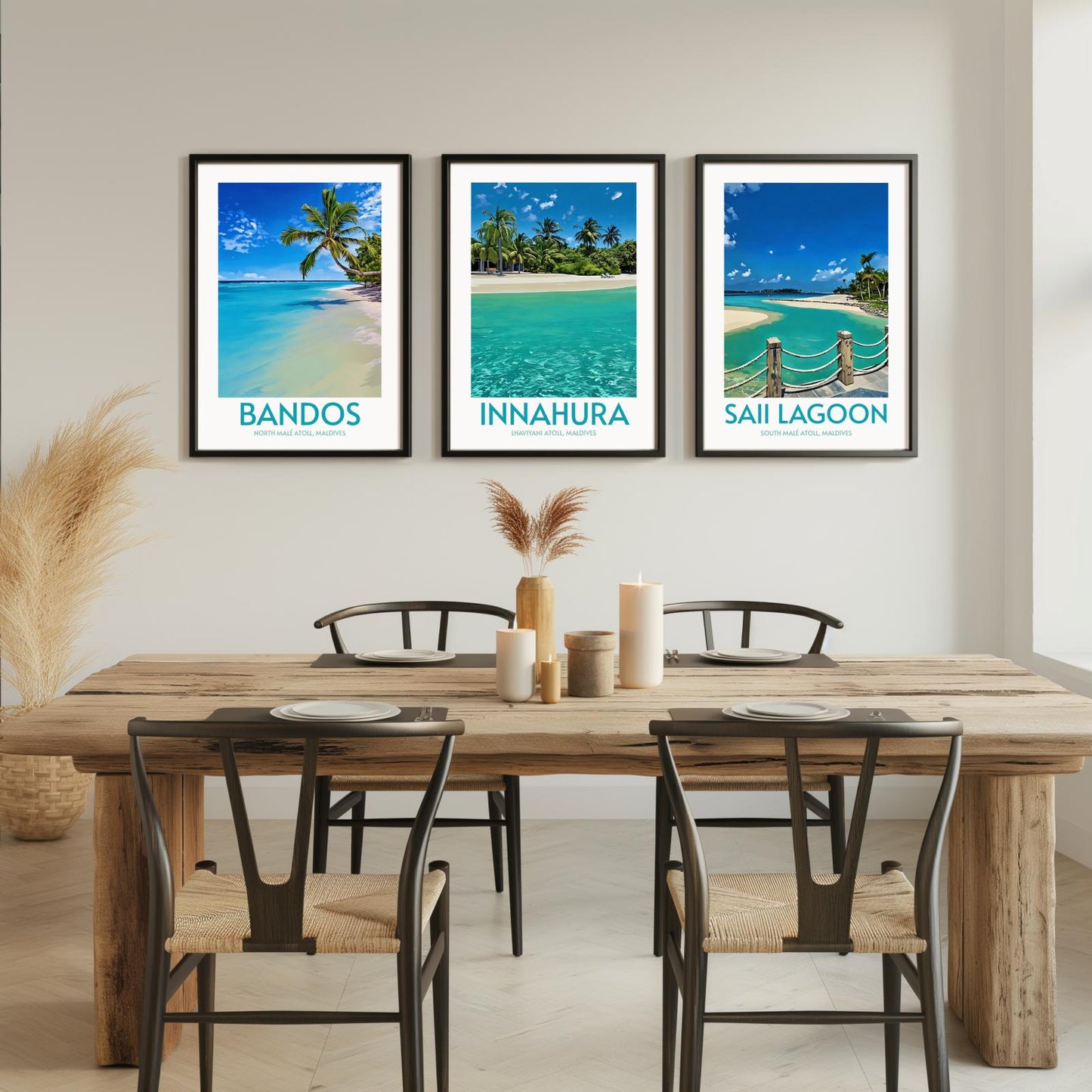 Innahura Maldives Island Poster Print Wall Art