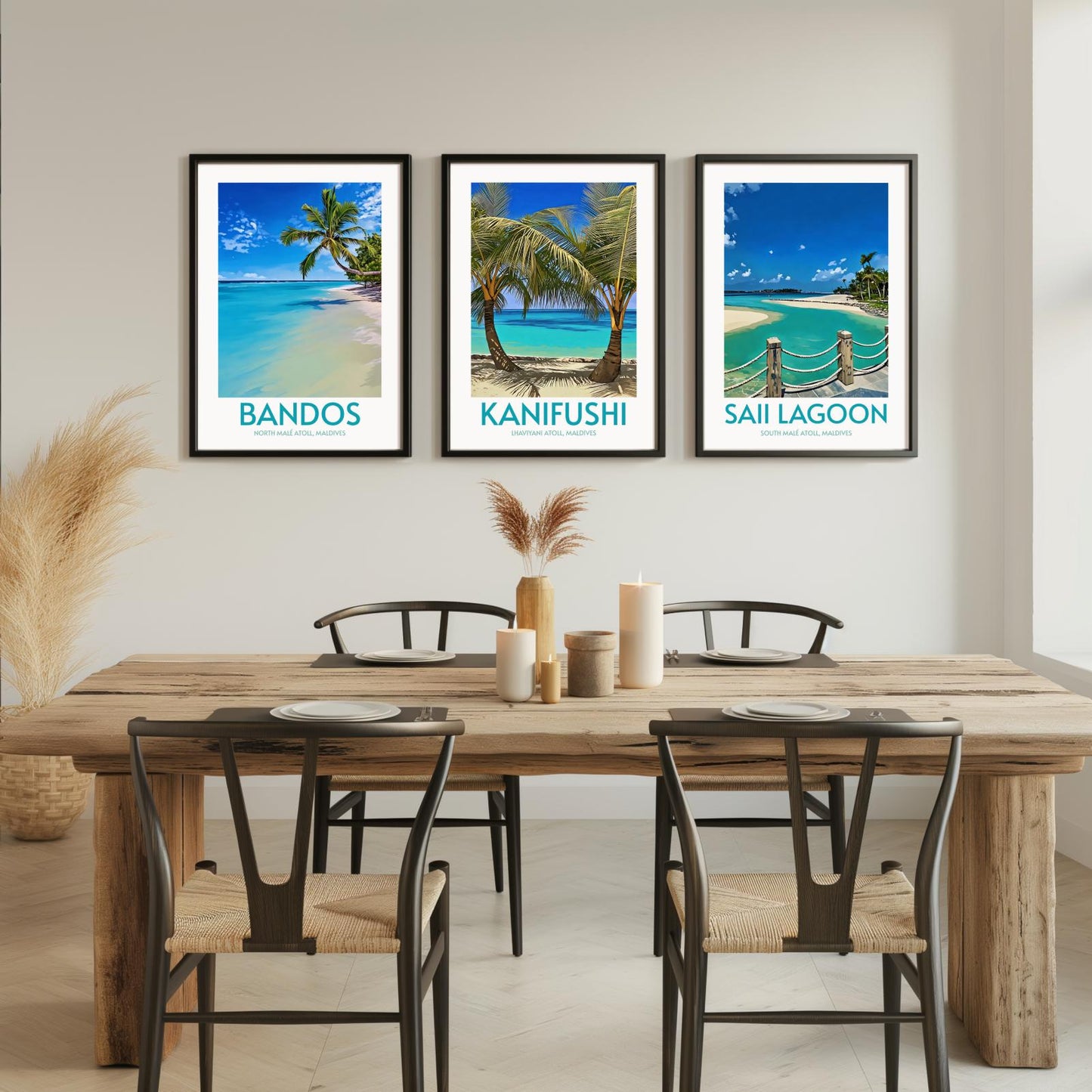 Kanifushi Maldives Island Poster Print Wall Art