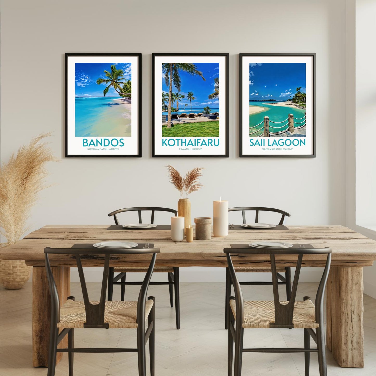 Kothaifaru Maldives Island Poster Print Wall Art