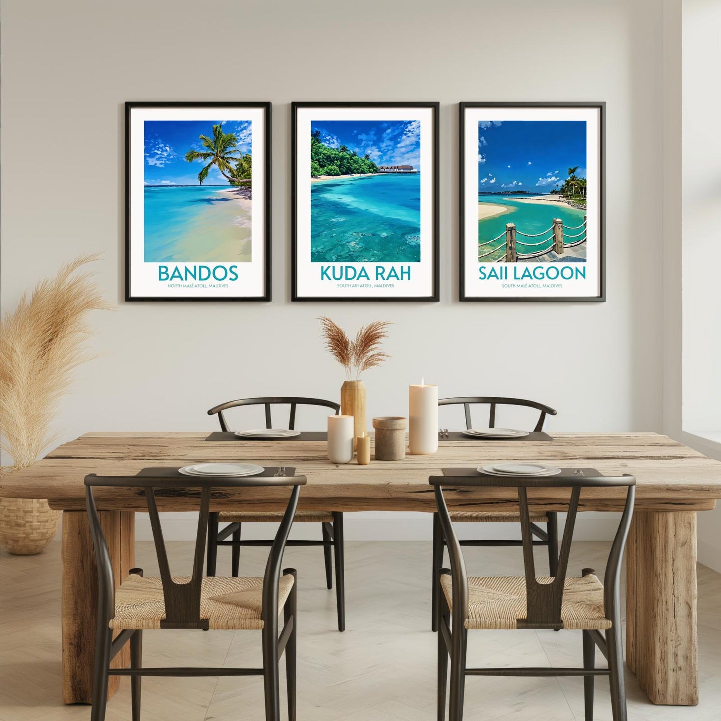 Kuda Rah Maldives Island Poster Print Wall Art
