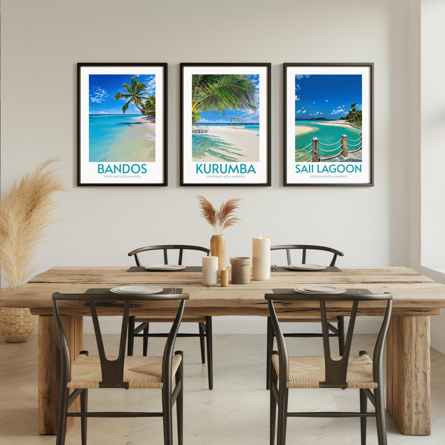 Kurumba Maldives Island Poster Print Wall Art
