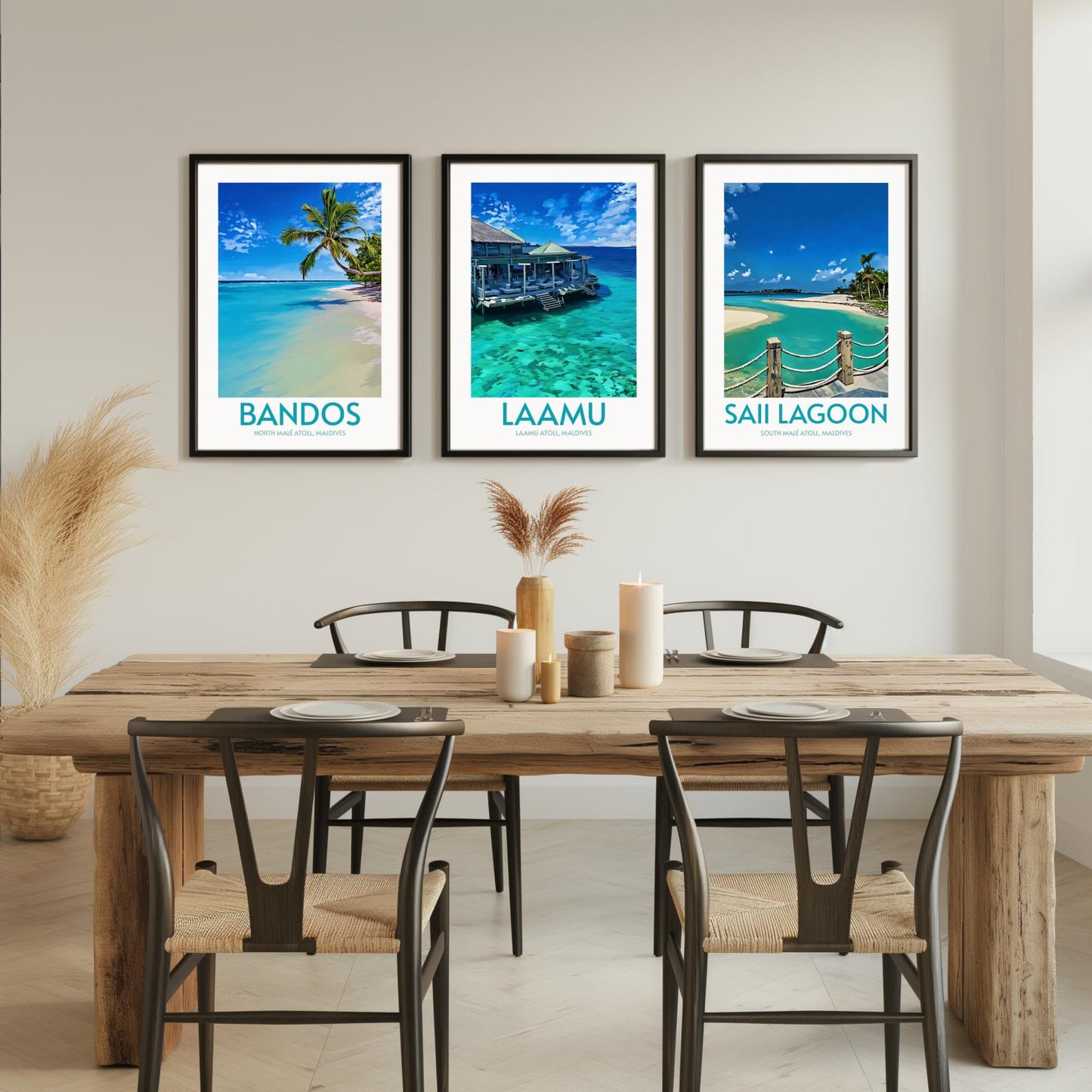 Laamu Maldives Island Poster Print Wall Art