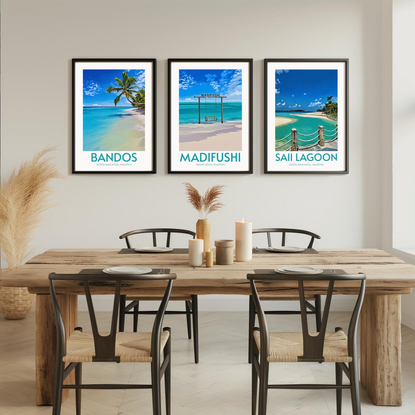 Madifushi Maldives Island Poster Print Wall Art