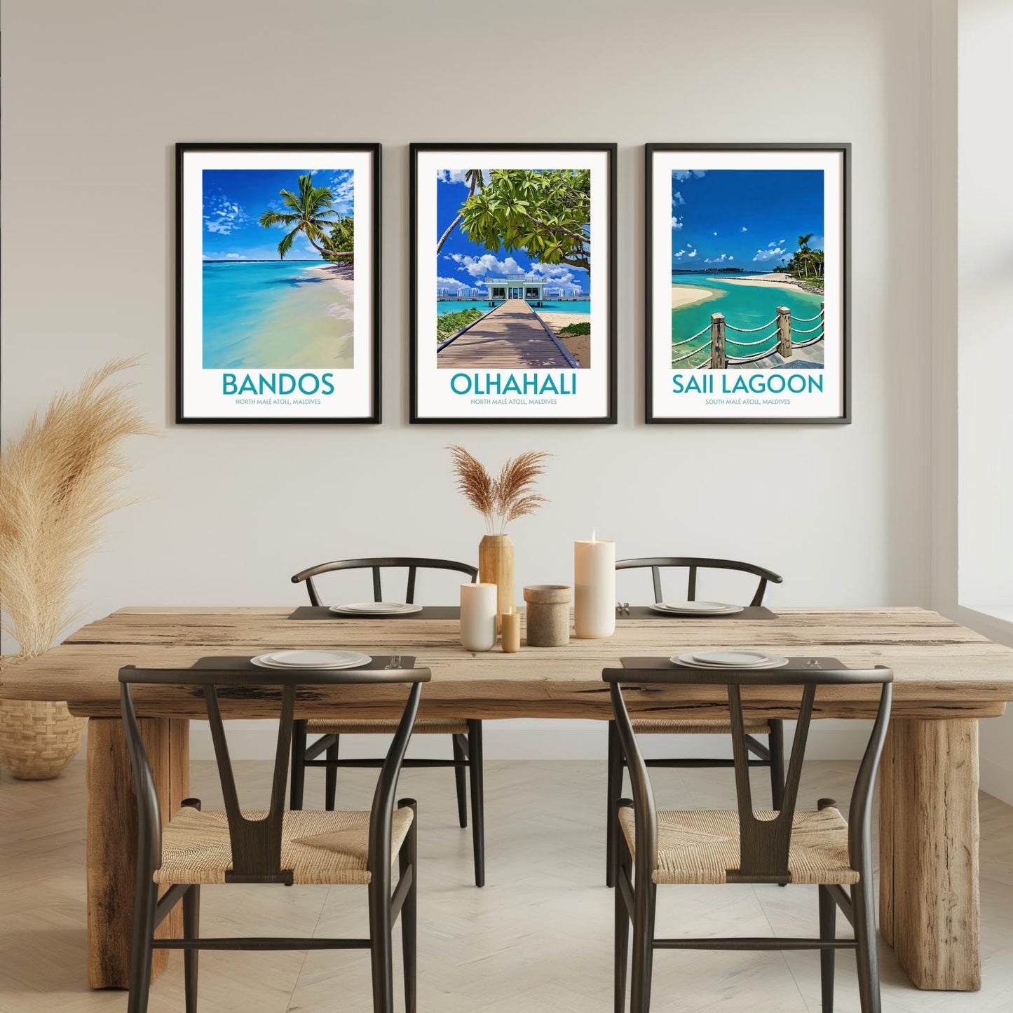 Olhahali Maldives Island Poster Print Wall Art