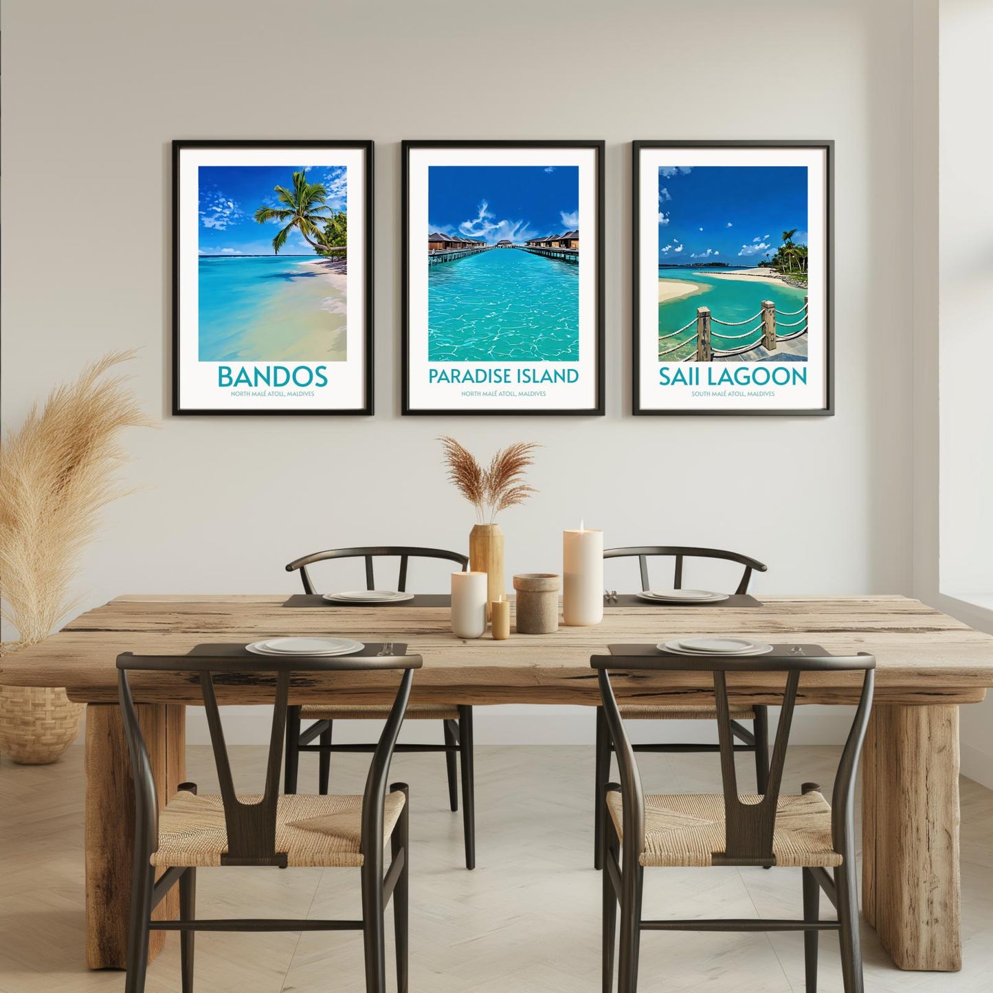 Paradise Island Maldives Island Poster Print Wall Art
