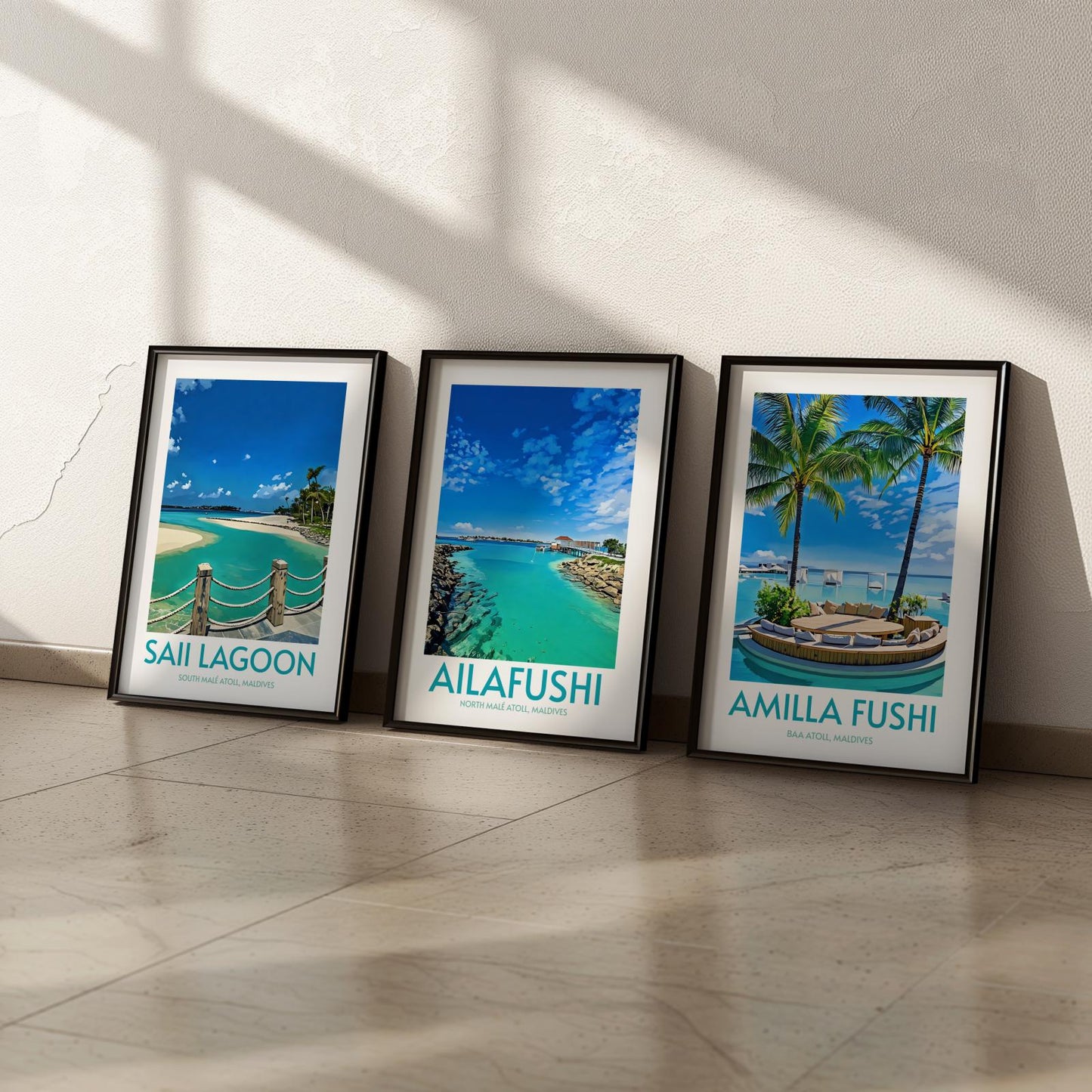 Ailafushi Maldives Island Poster Print Wall Art