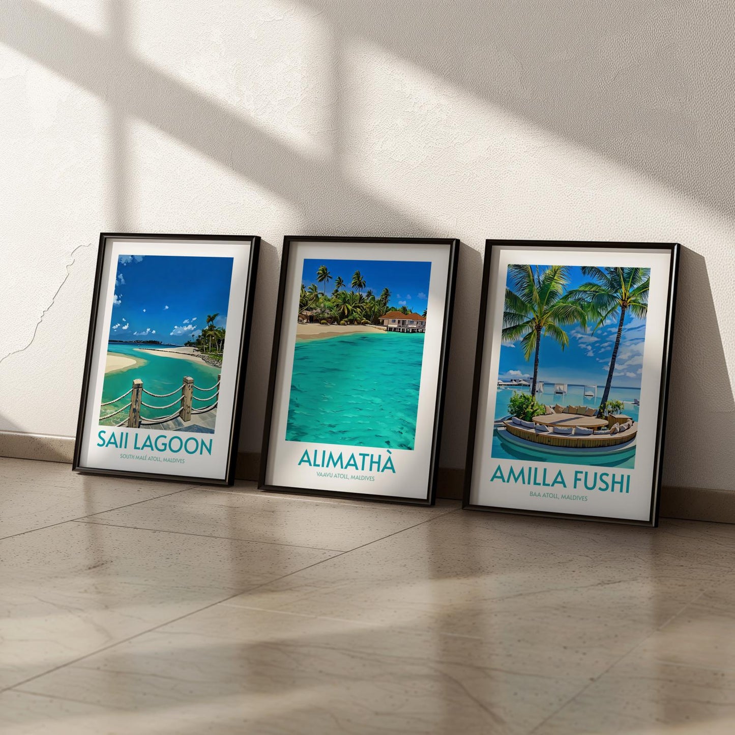 Alimatha Maldives Island Poster Print Wall Art