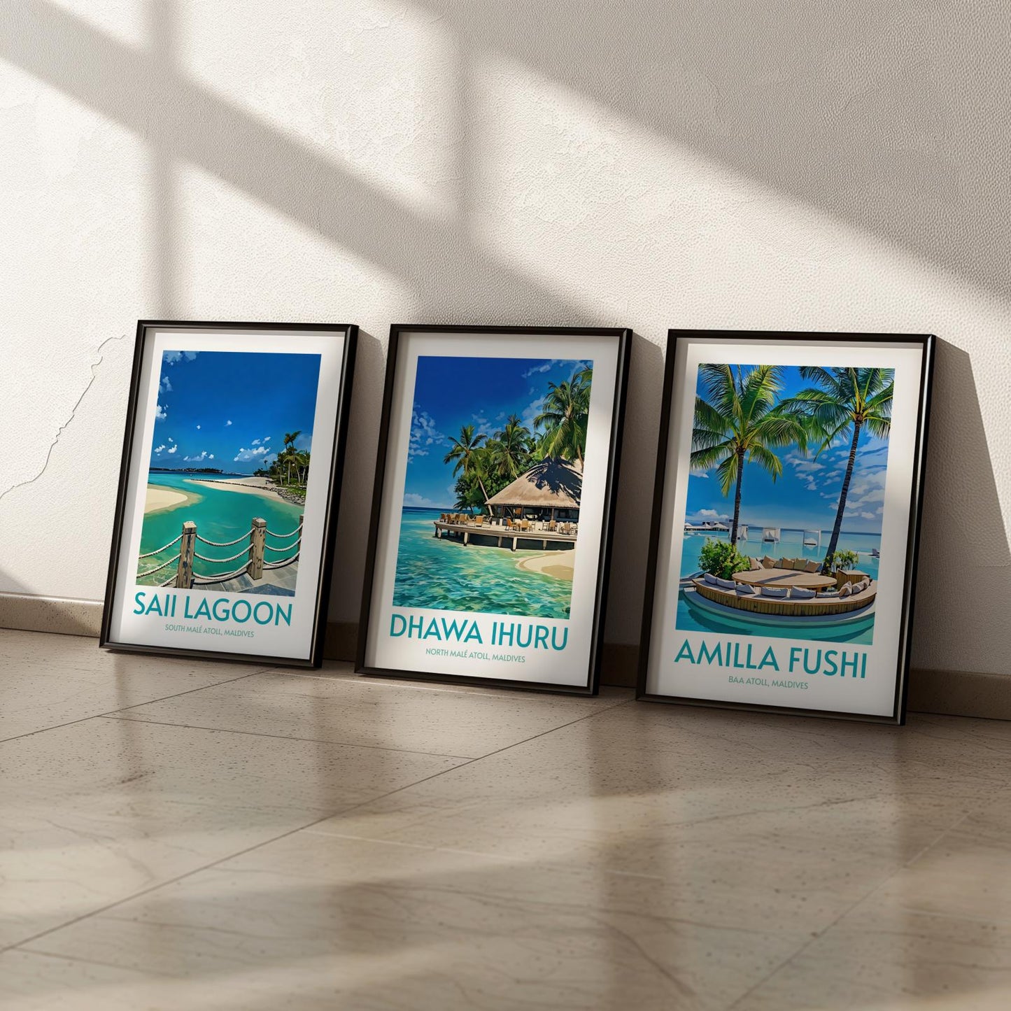 Dhawa Ihuru Maldives Island Poster Print Wall Art