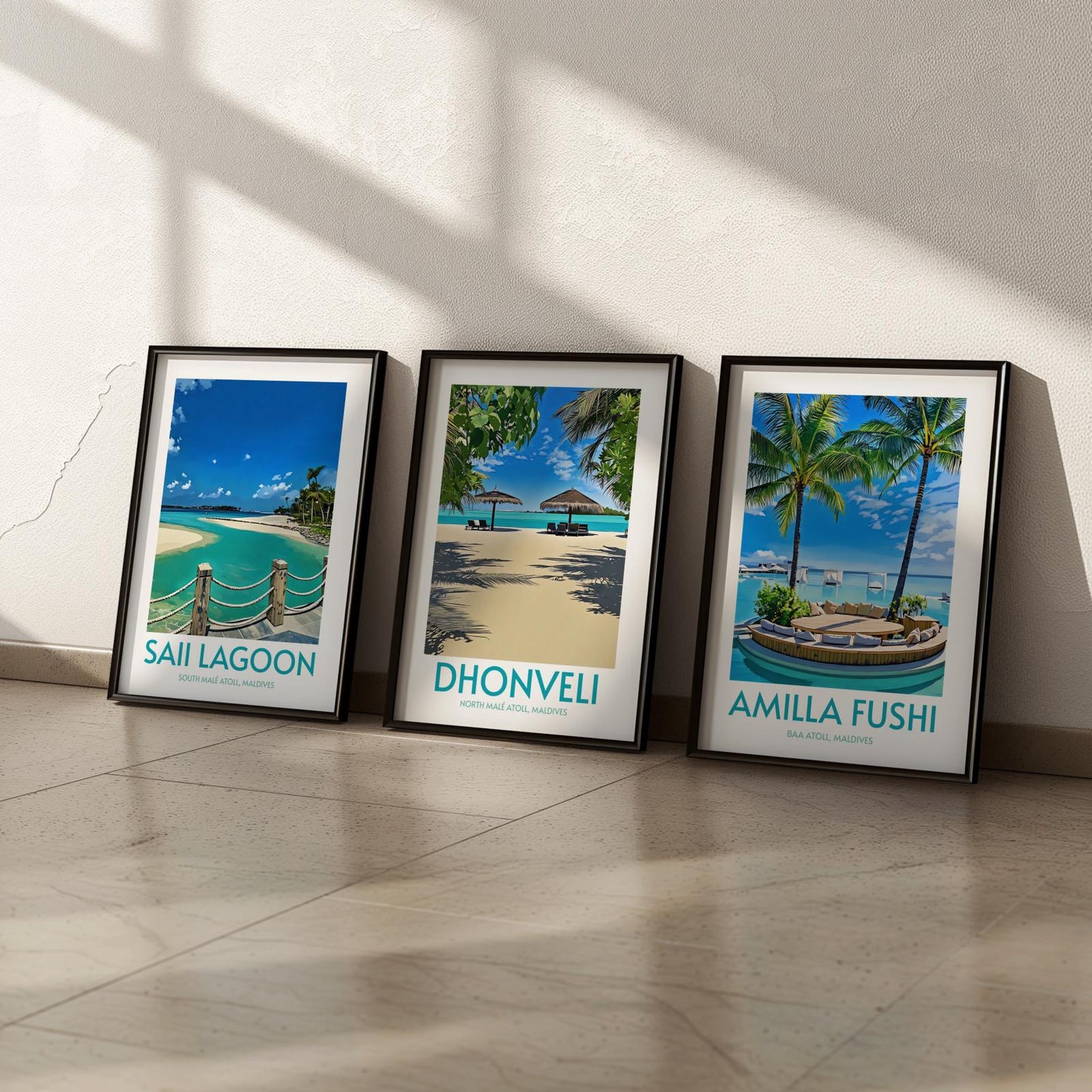 Dhonveli Maldives Island Poster Print Wall Art