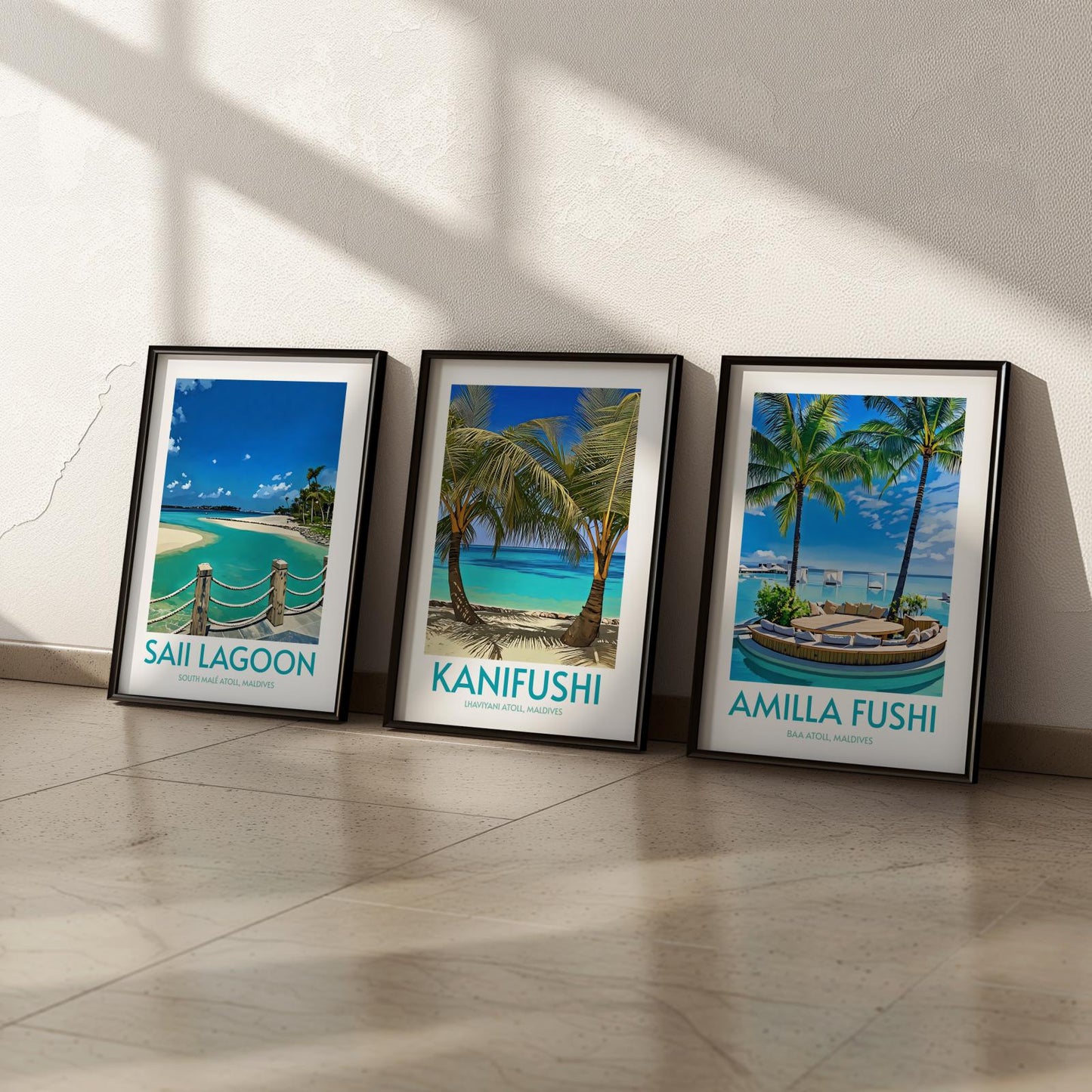 Kanifushi Maldives Island Poster Print Wall Art