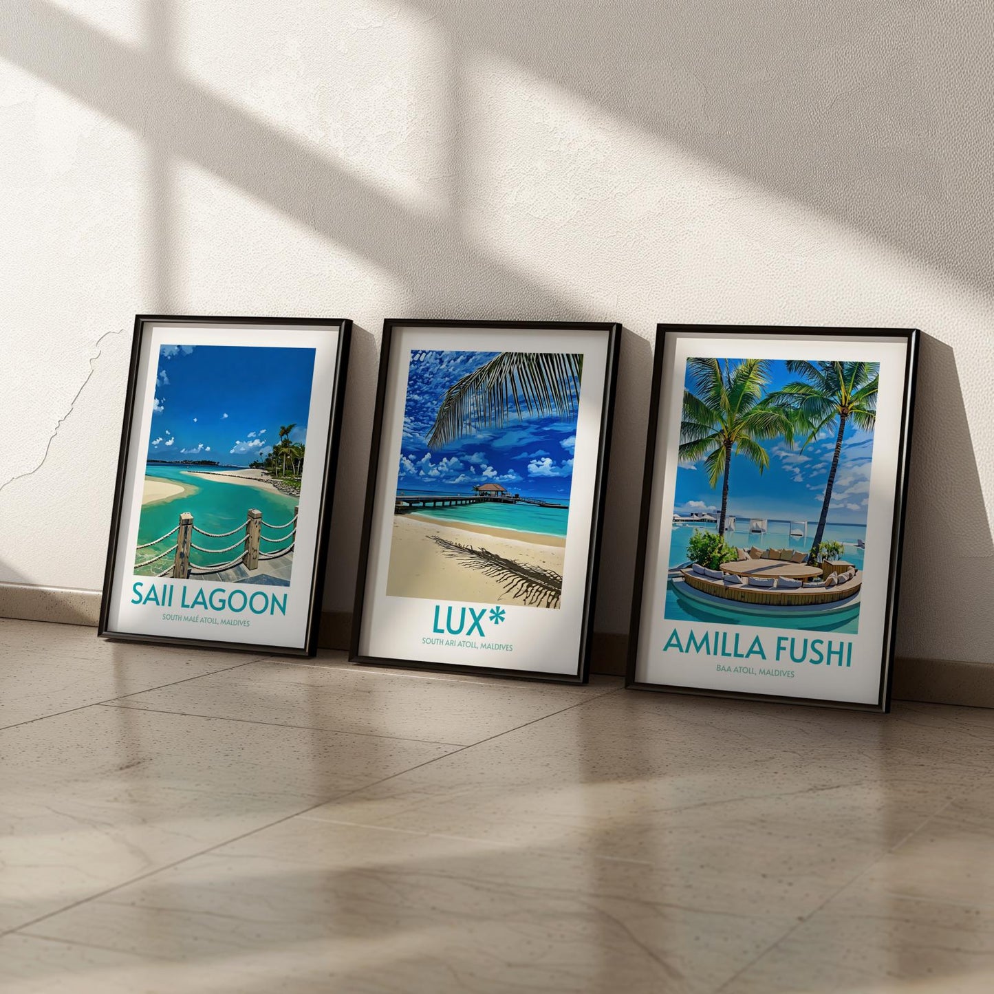 LUX* Maldives Island Poster Print Wall Art