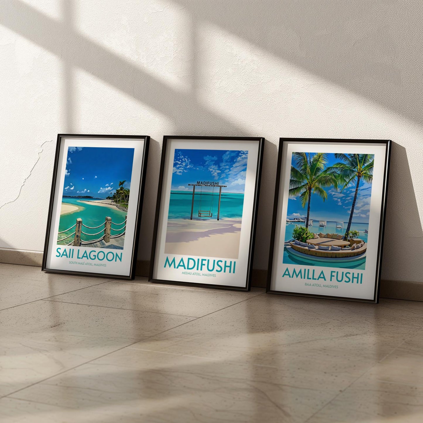 Madifushi Maldives Island Poster Print Wall Art