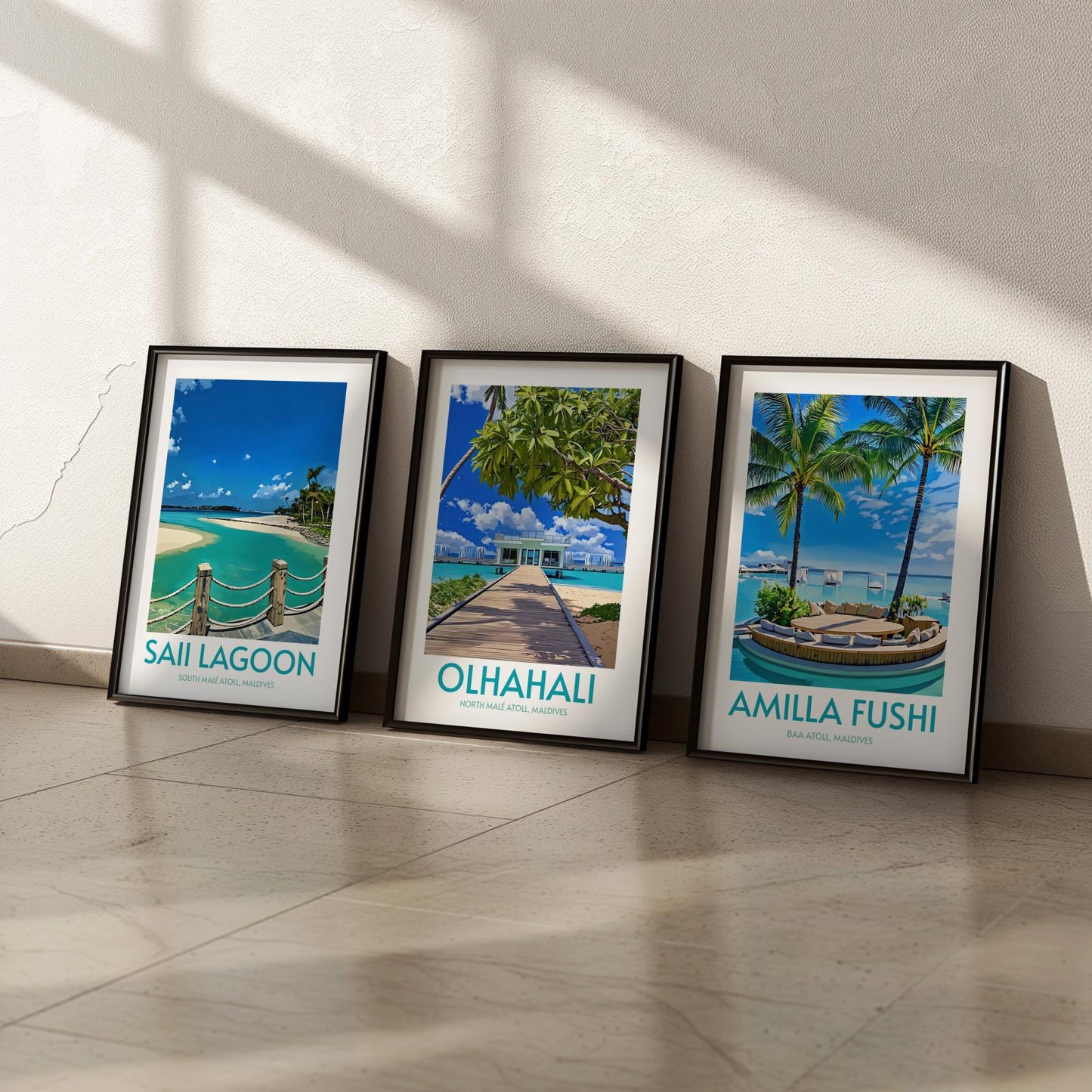 Olhahali Maldives Island Poster Print Wall Art