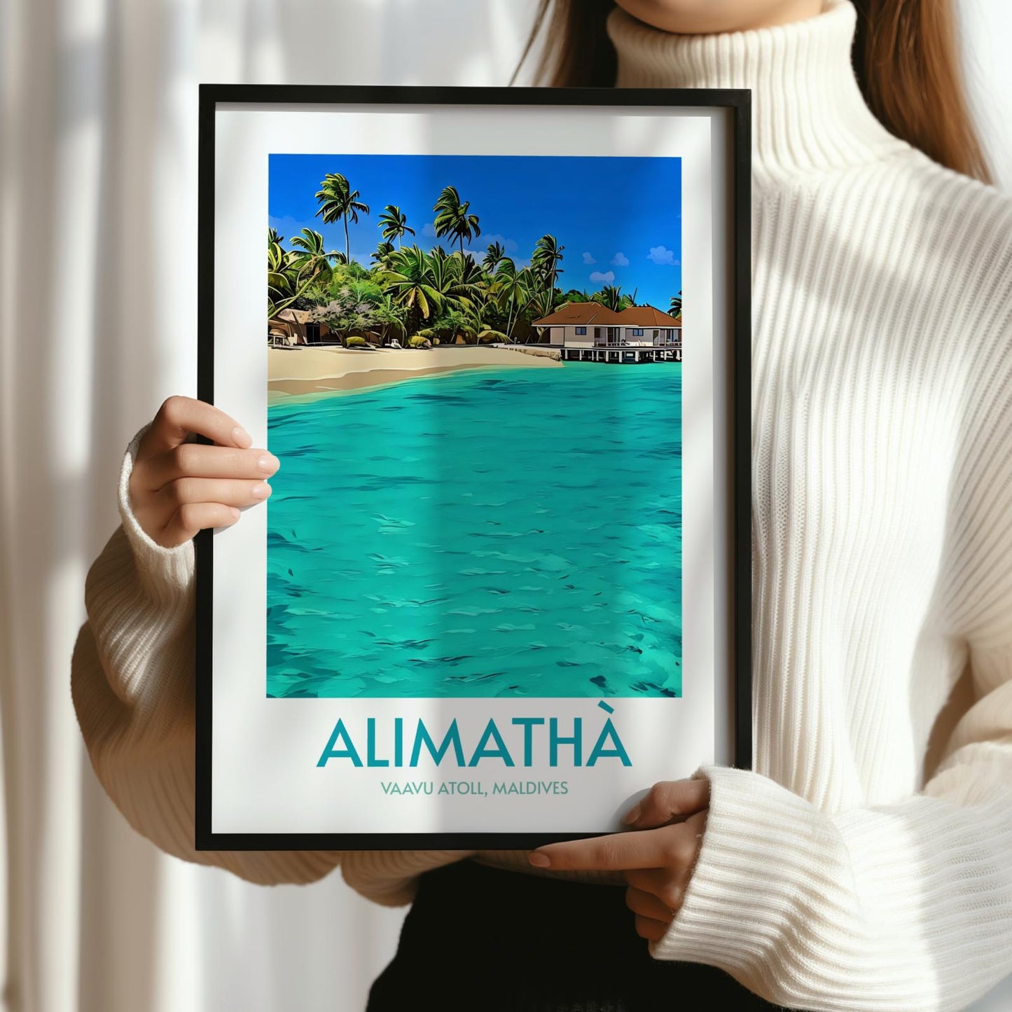 Alimatha Maldives Island Poster Print Wall Art