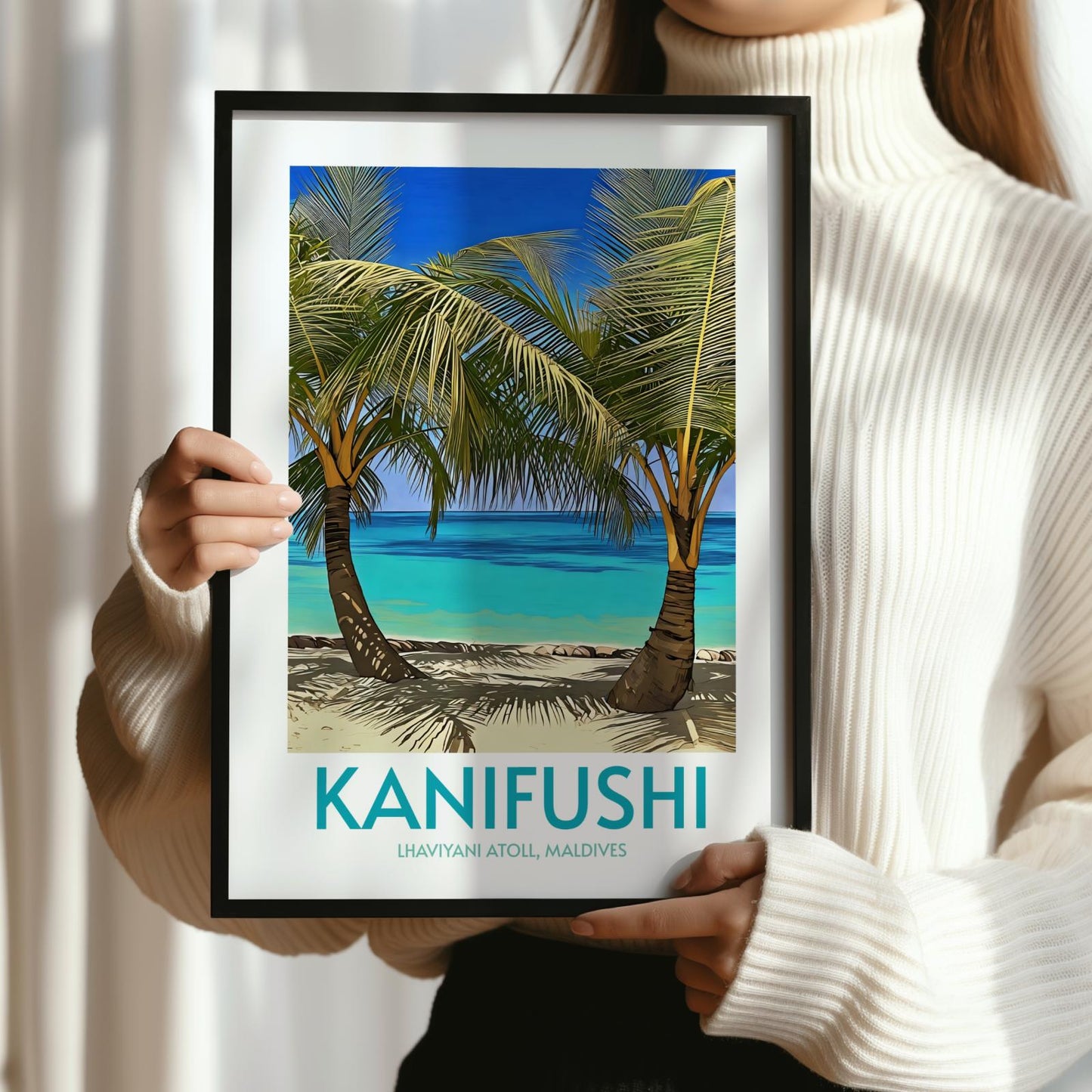 Kanifushi Maldives Island Poster Print Wall Art