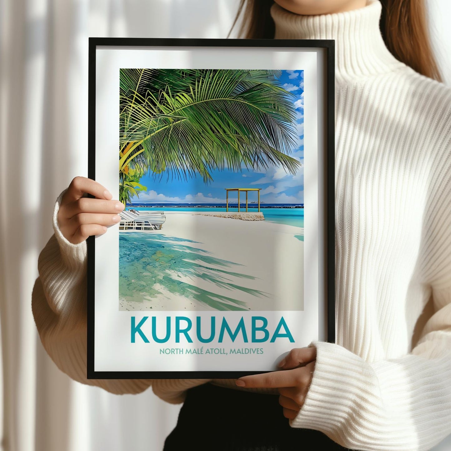 Kurumba Maldives Island Poster Print Wall Art