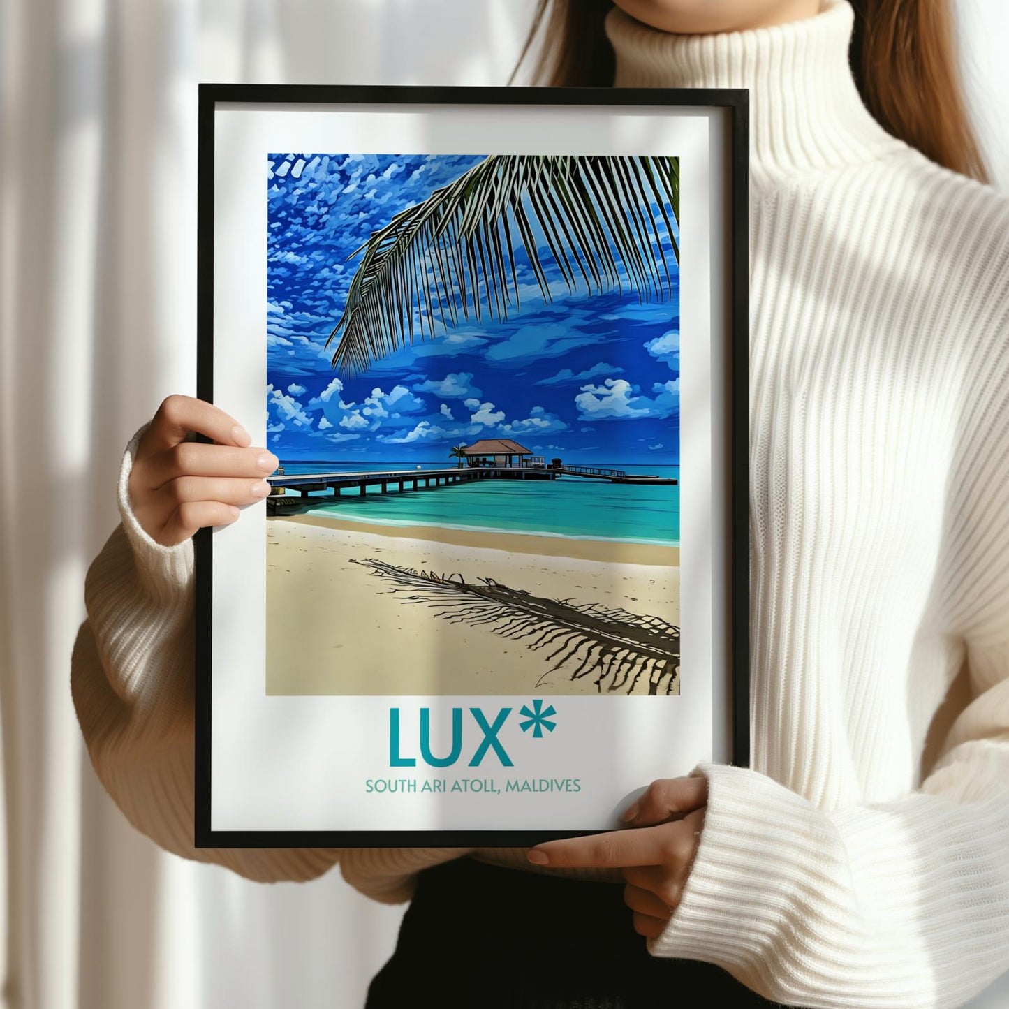 LUX* Maldives Island Poster Print Wall Art
