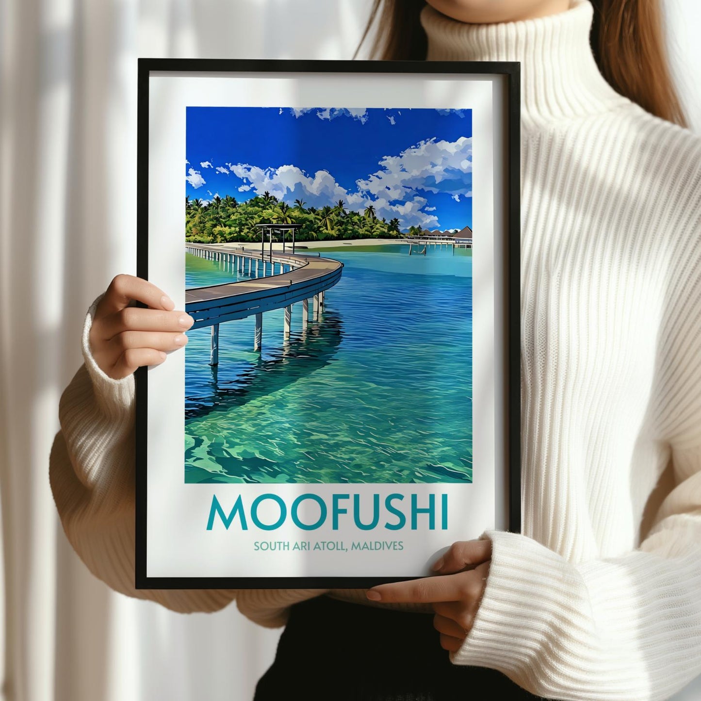 Moofushi Maldives Island Poster Print Wall Art