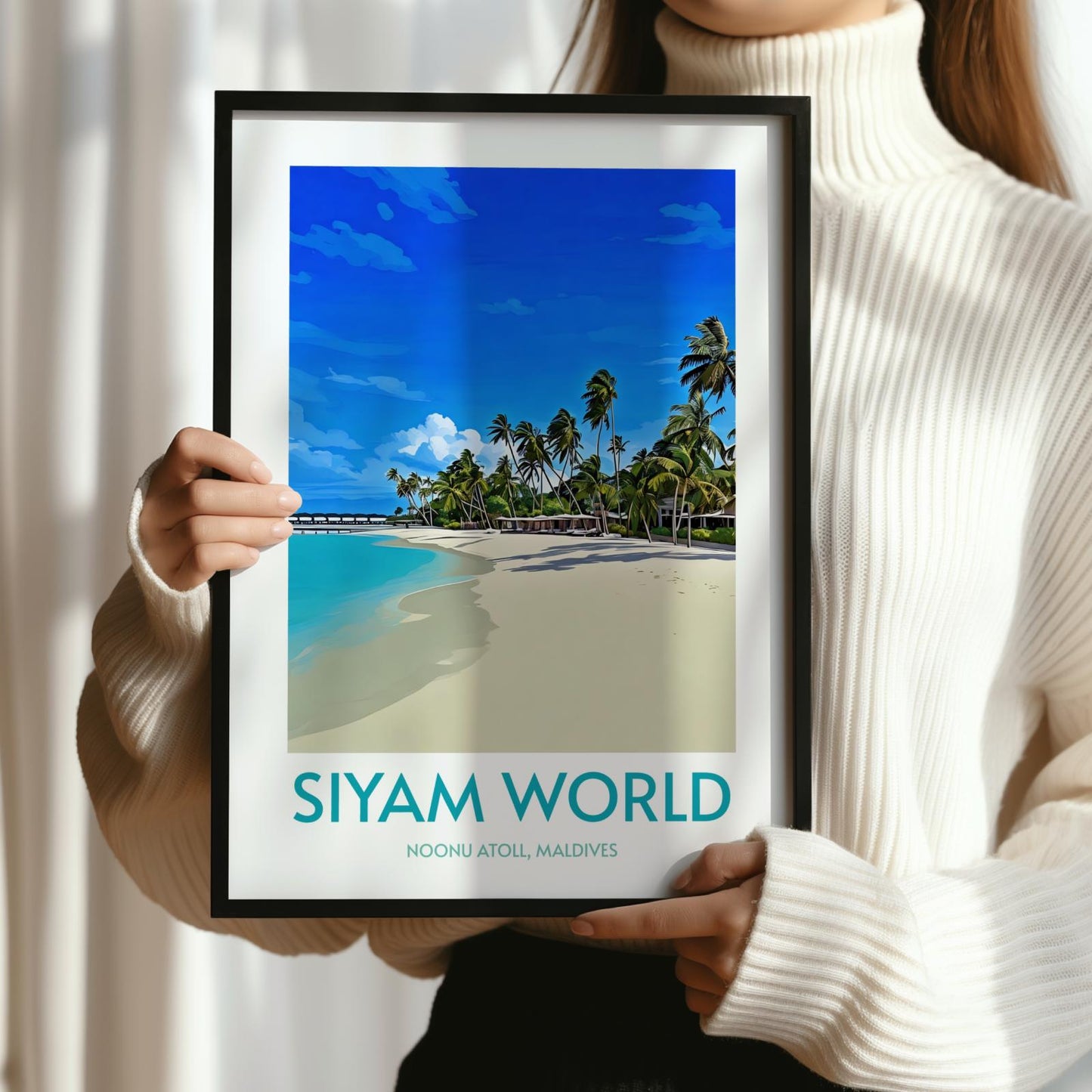 Siyam World Maldives Island Poster Print Wall Art