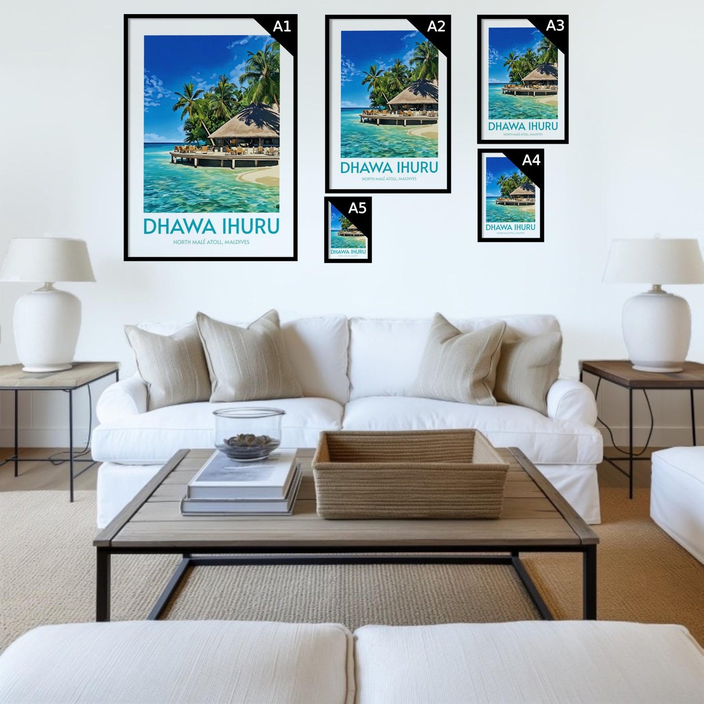 Dhawa Ihuru Maldives Island Poster Print Wall Art