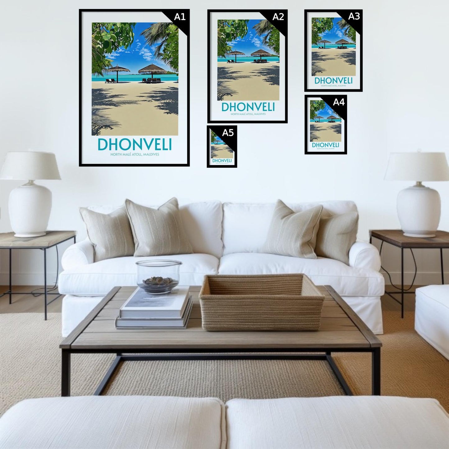 Dhonveli Maldives Island Poster Print Wall Art
