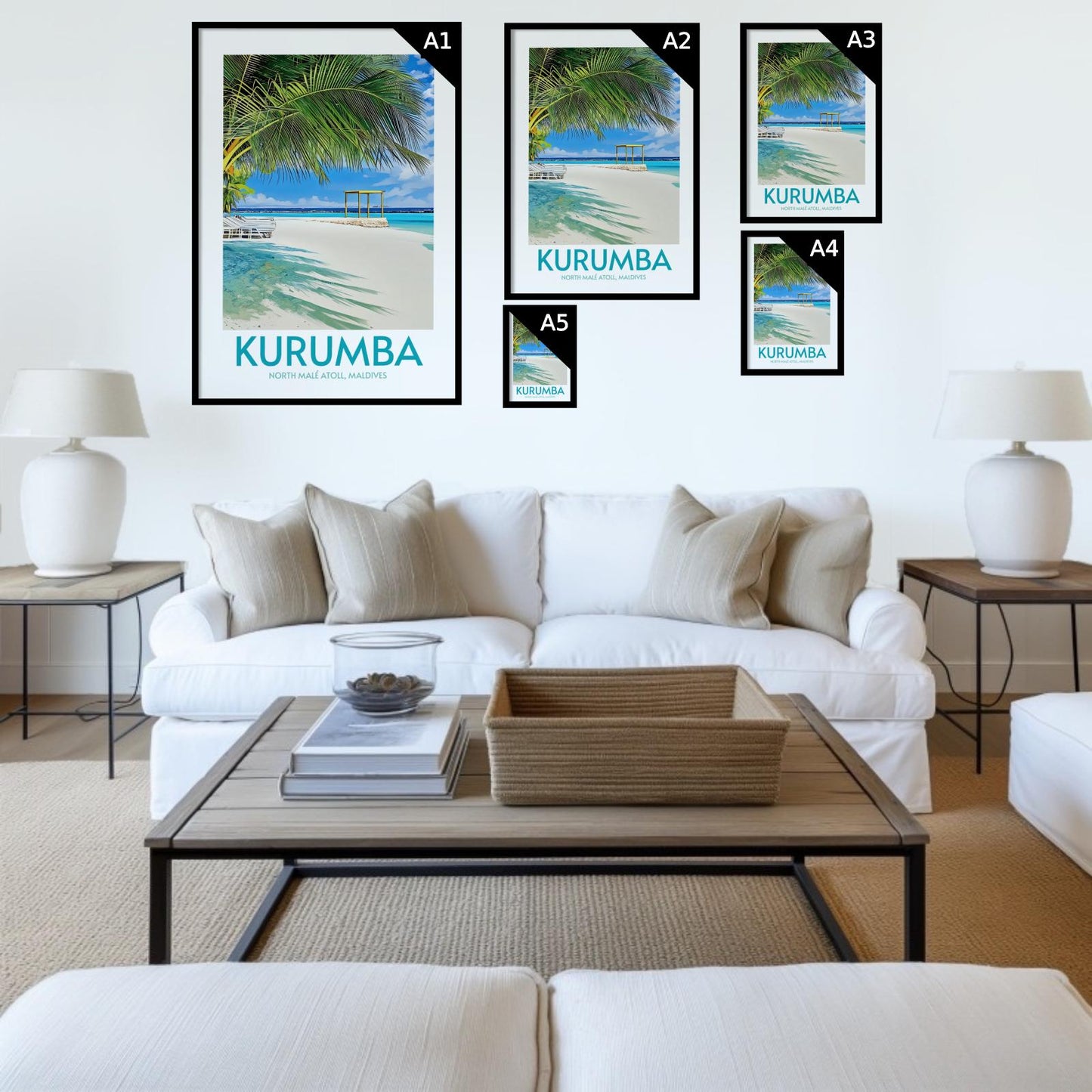 Kurumba Maldives Island Poster Print Wall Art