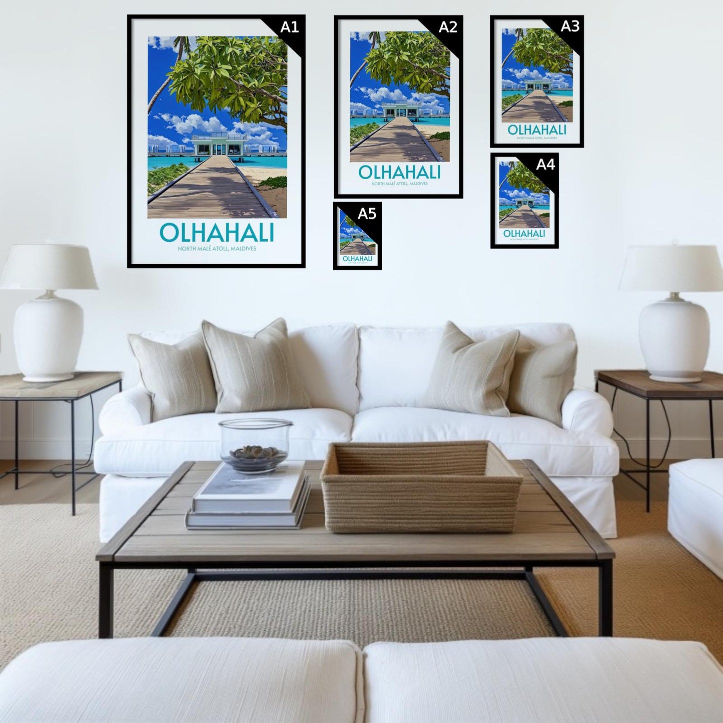 Olhahali Maldives Island Poster Print Wall Art