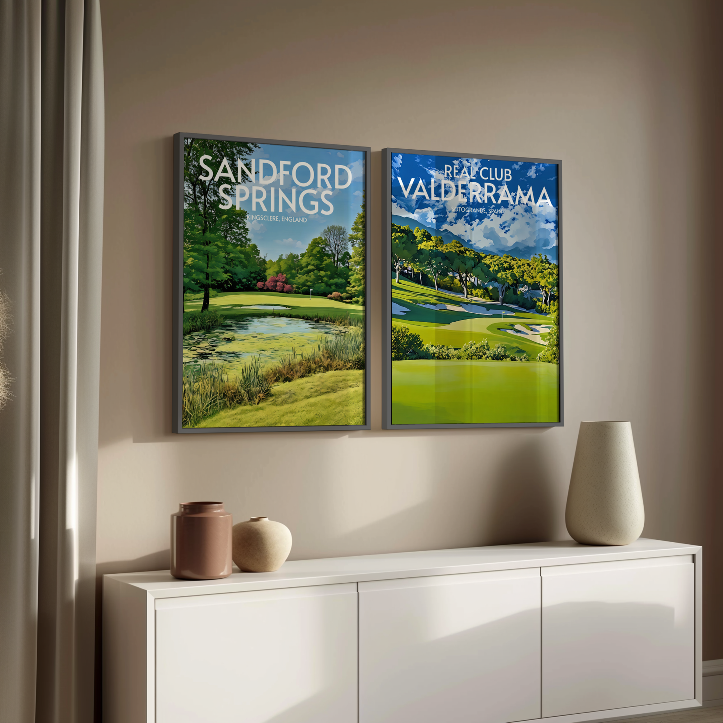 Real Club Valderrama Golf Course Poster Print Wall Art