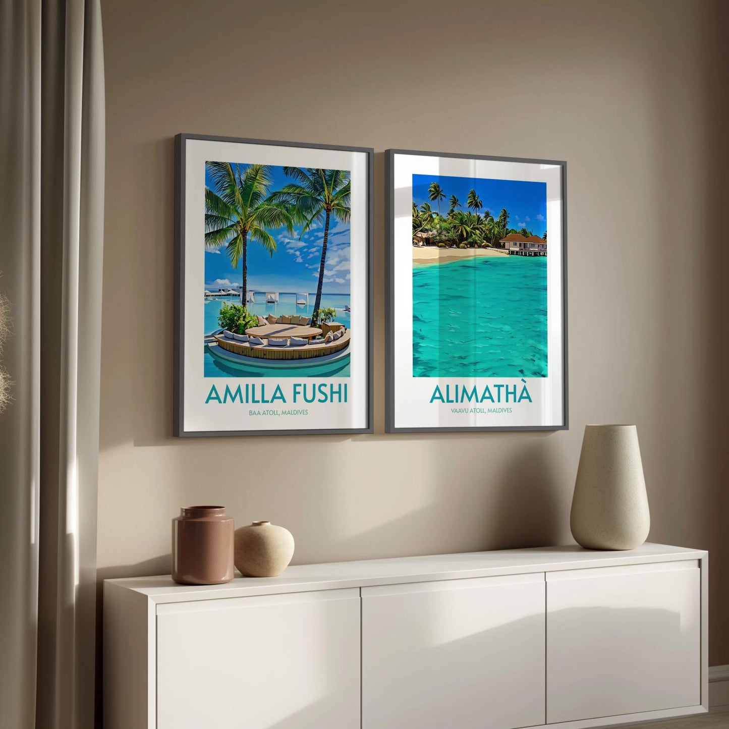 Alimatha Maldives Island Poster Print Wall Art