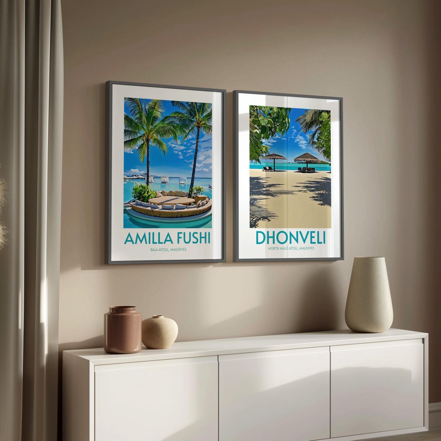 Dhonveli Maldives Island Poster Print Wall Art