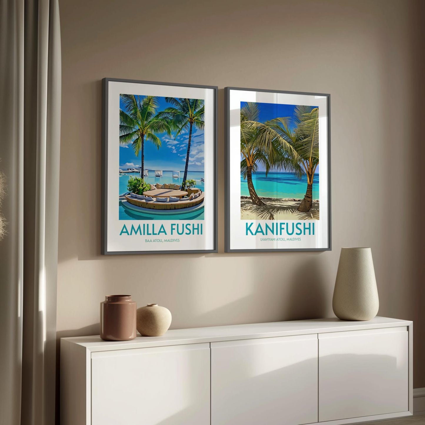 Kanifushi Maldives Island Poster Print Wall Art