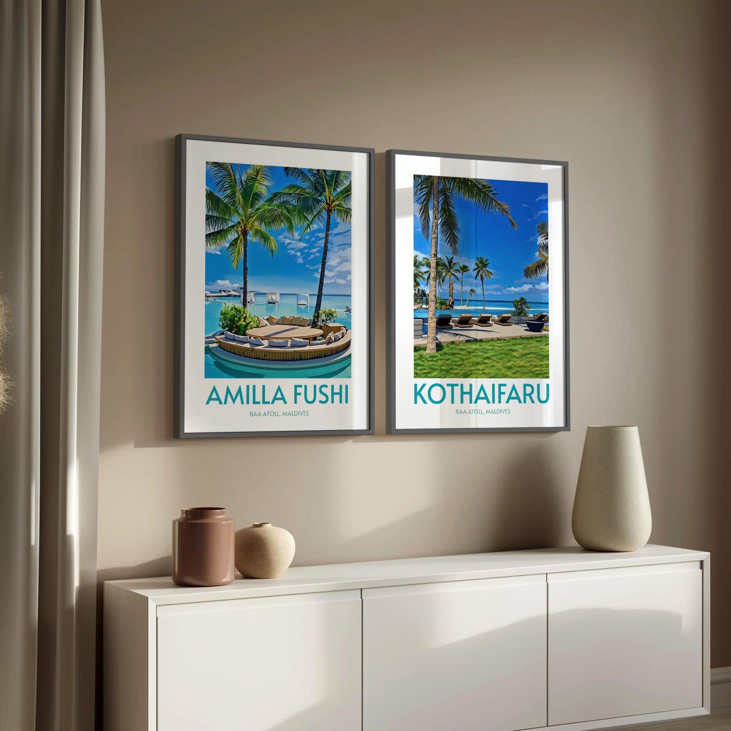 Kothaifaru Maldives Island Poster Print Wall Art