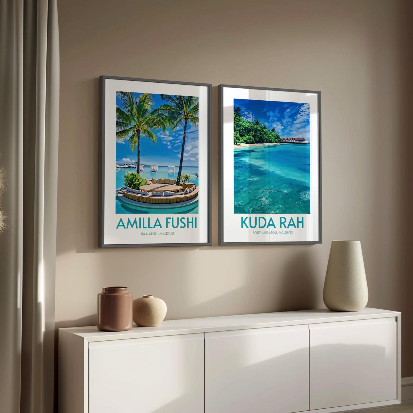 Kuda Rah Maldives Island Poster Print Wall Art