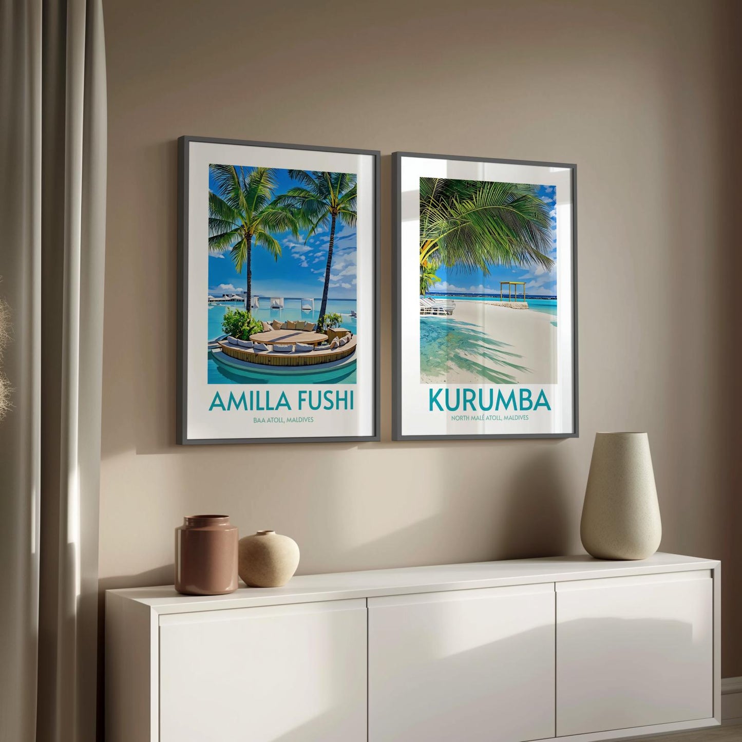 Kurumba Maldives Island Poster Print Wall Art