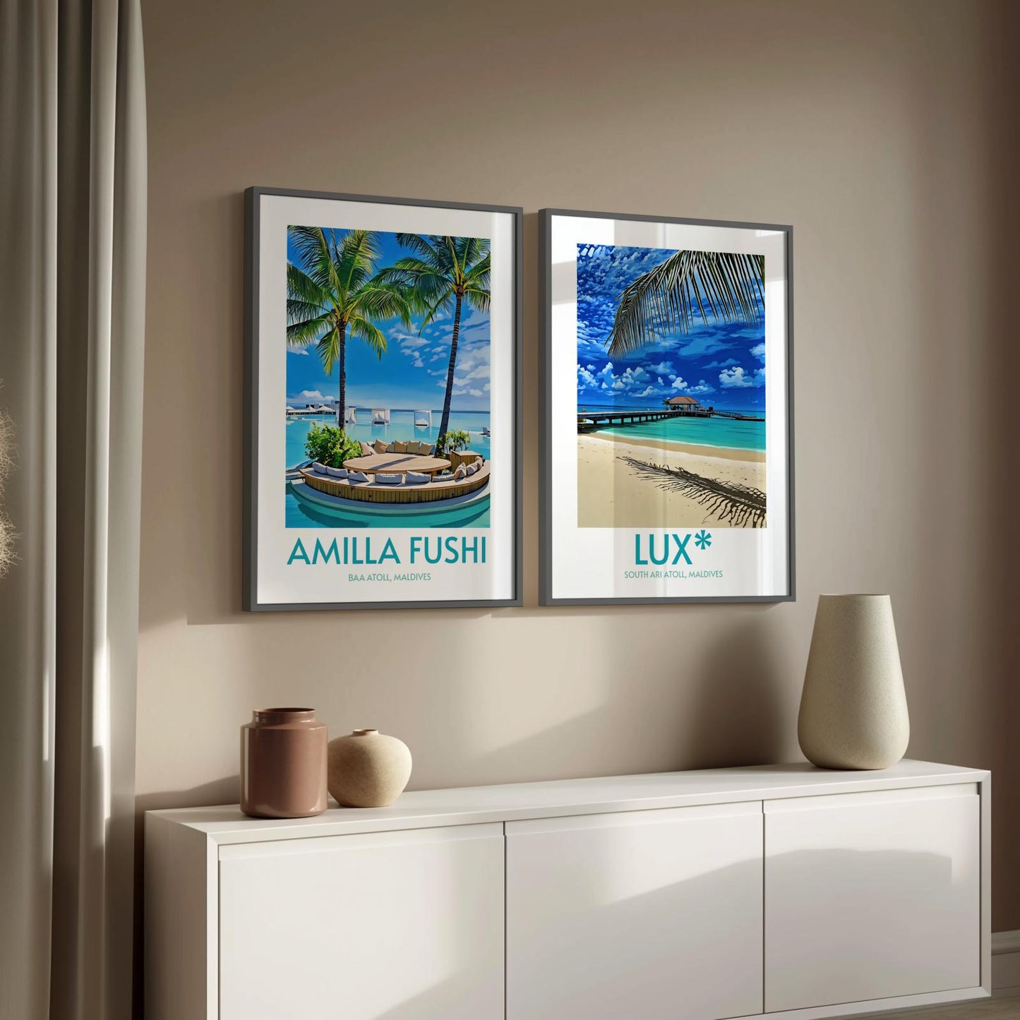 LUX* Maldives Island Poster Print Wall Art