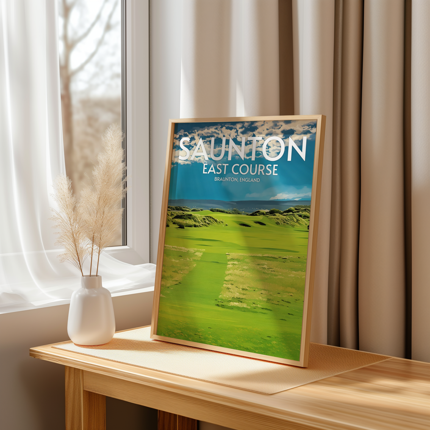 Saunton East Course Golf Course Poster Print Wall Art