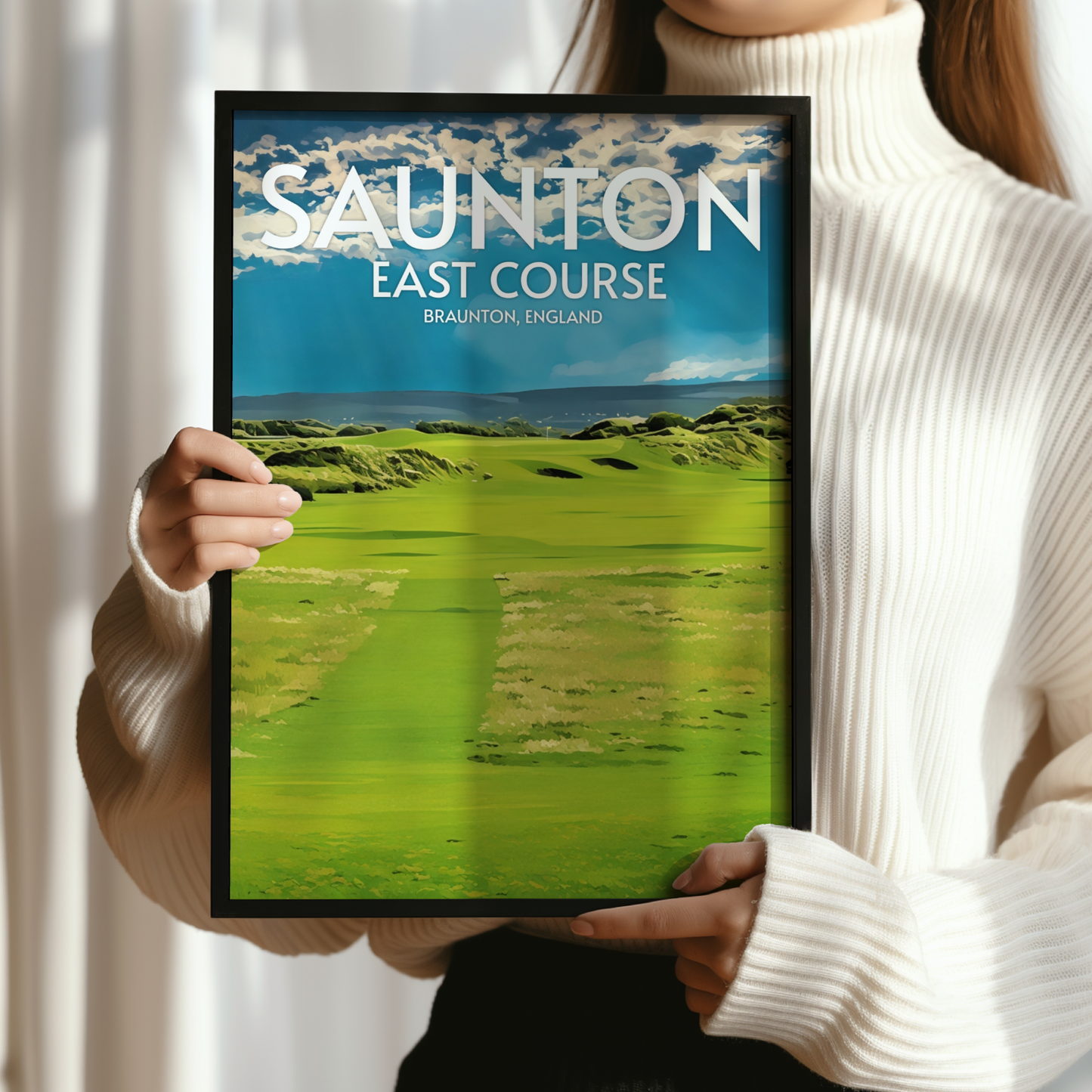 Saunton East Course Golf Course Poster Print Wall Art