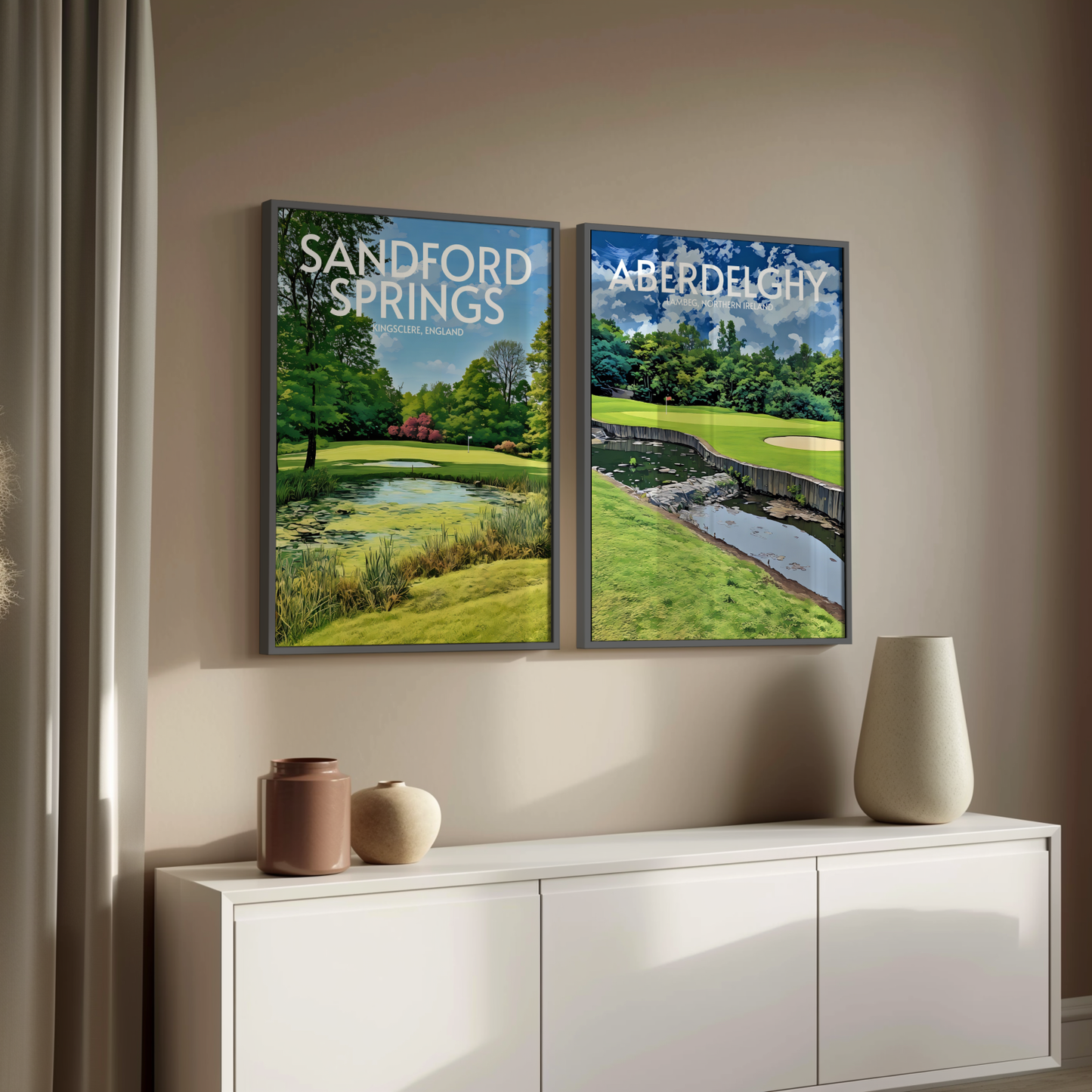 Aberdelghy Golf Course Poster Print Wall Art