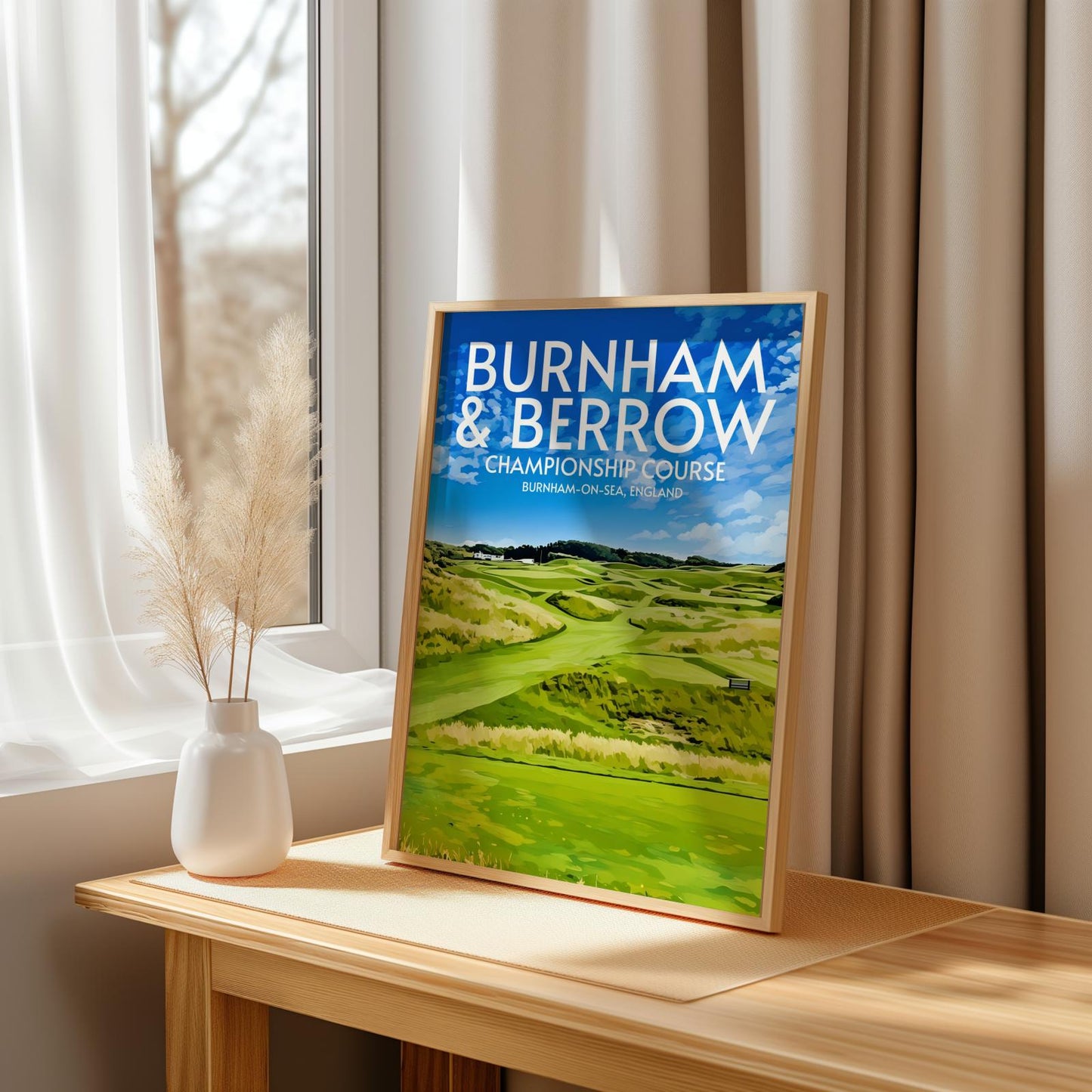 Burnham and Berrow Golf Course Poster Print Wall Art
