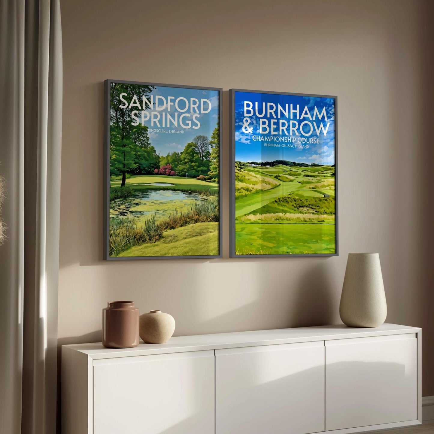 Burnham and Berrow Golf Course Poster Print Wall Art