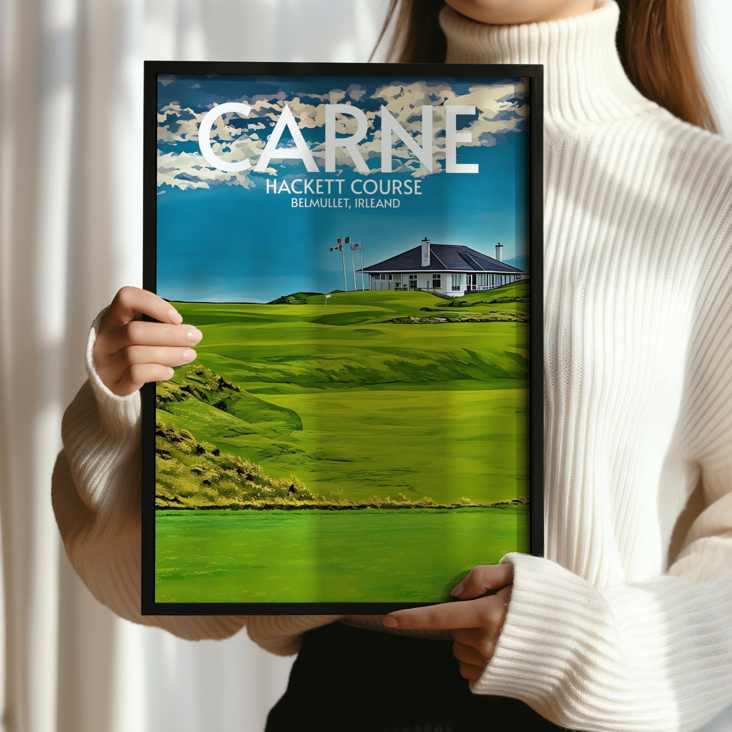 Carne Hackett Course Golf Course Poster Print Wall Art